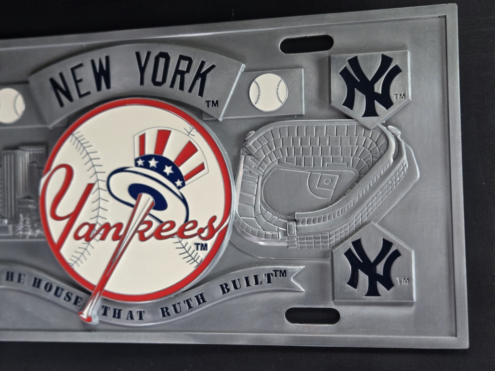 New York Yankees Solid Metal 3D Collector’s License Plate MLB Official Licensed