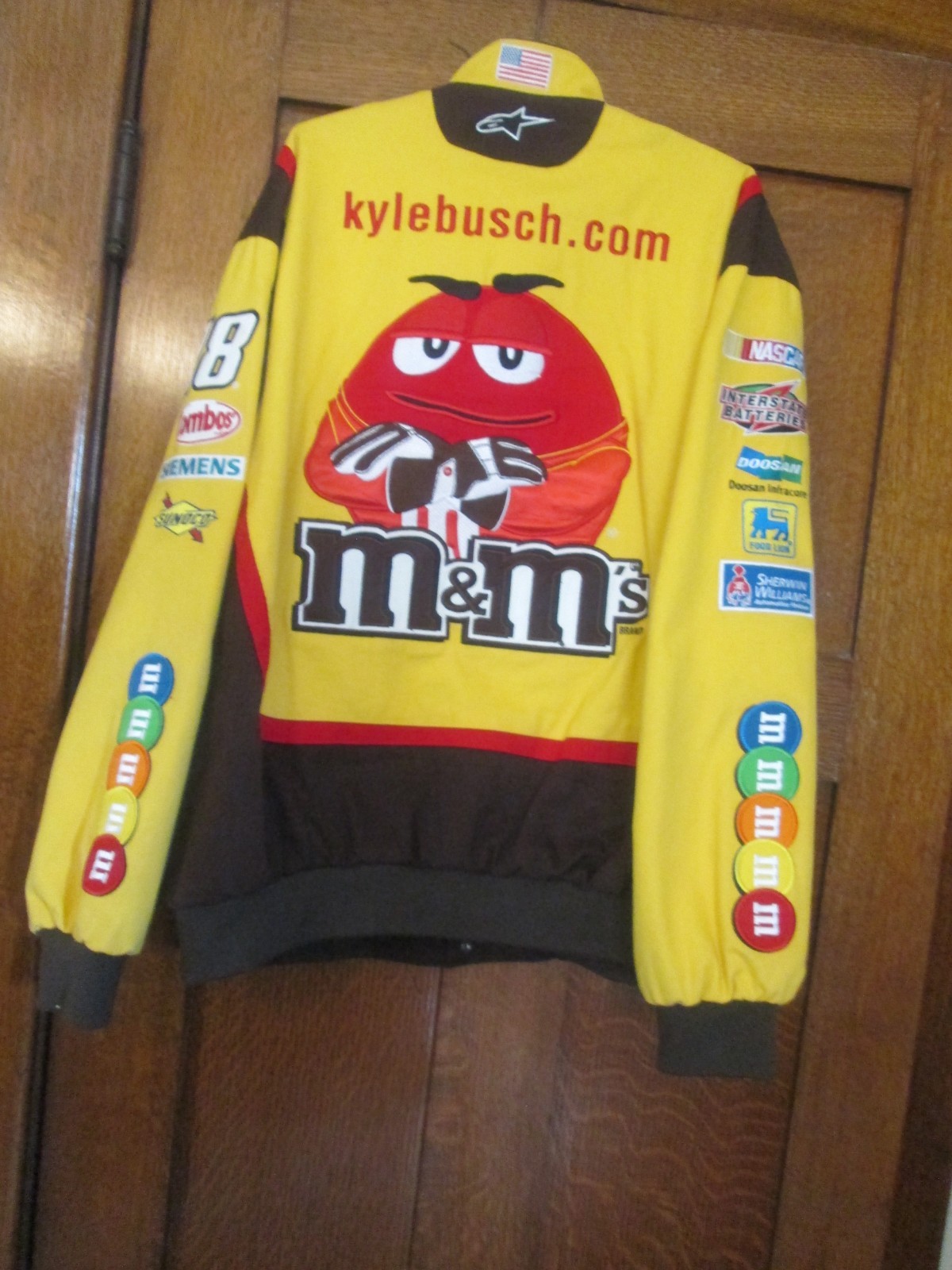 Nascar JH Design M&M’s Racing Kyle Busch Canvas Jacket Size Men’s XL