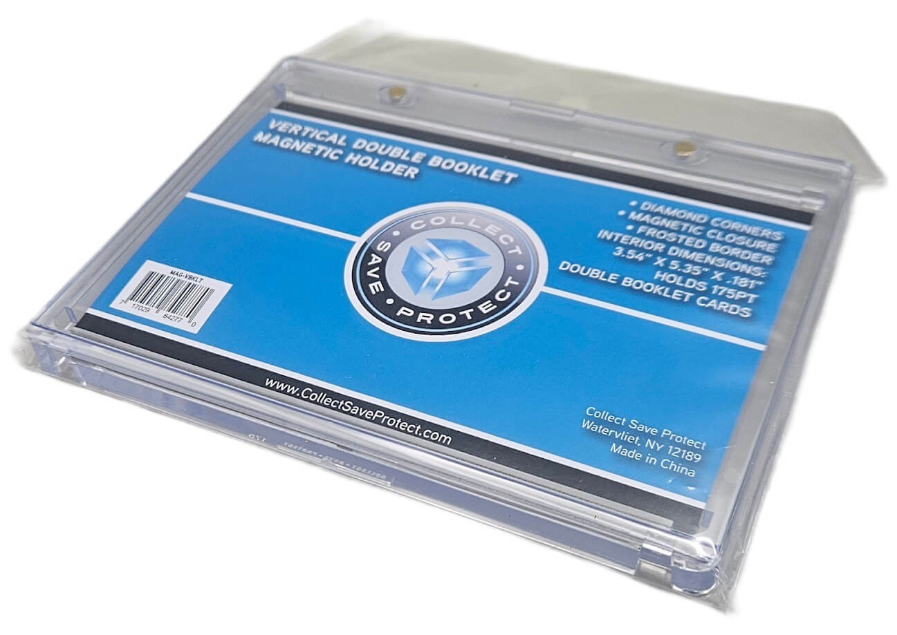 (3 Count Lot) CSP Vertical Double Booklet Magnetic Card Holder 175pt Booklets