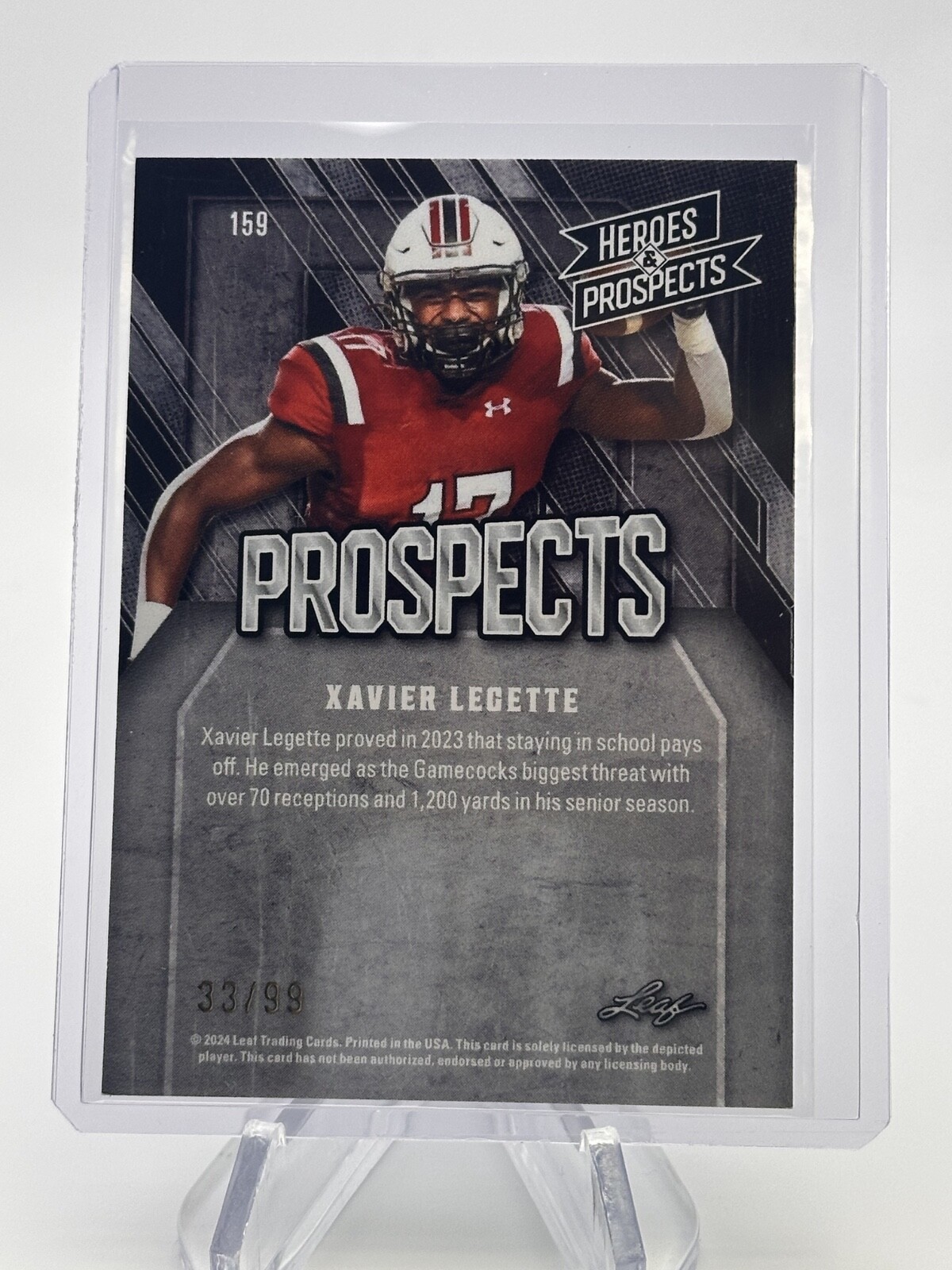 XAVIER LEGETTE 2024 LEAF HEROES PROSPECTS BLUE PARALLEL NON-AUTO /99 PANTHERS