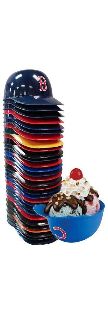 All Official MLB Teams 8oz Mini Baseball Helmet Ice Cream Snack Bowls – 30 Pack