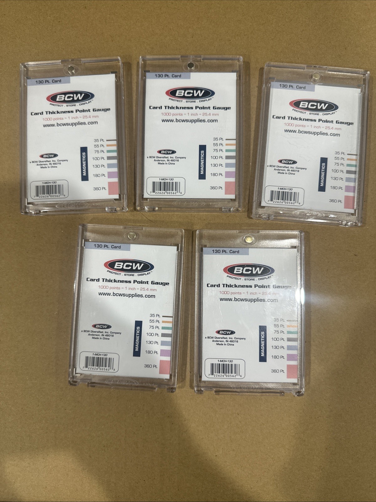 BCW Magnetic Card Holder 130pt Point with UV Protection – Lot of 5 holders