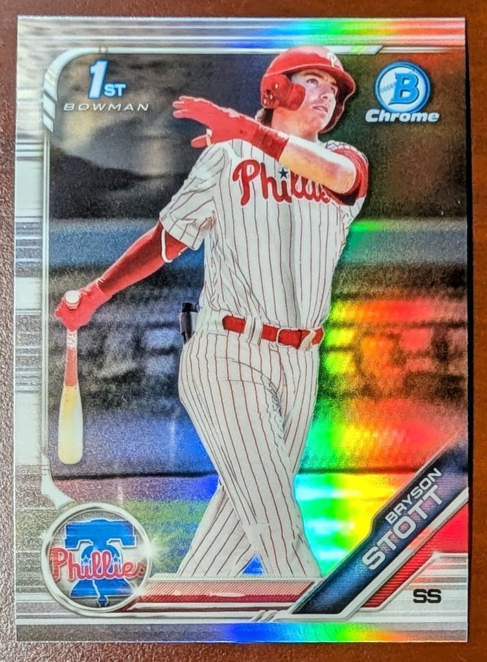 Bryson Stott 2019 Bowman Draft Chrome 1ST REFRACTOR Phillies #BDC-79