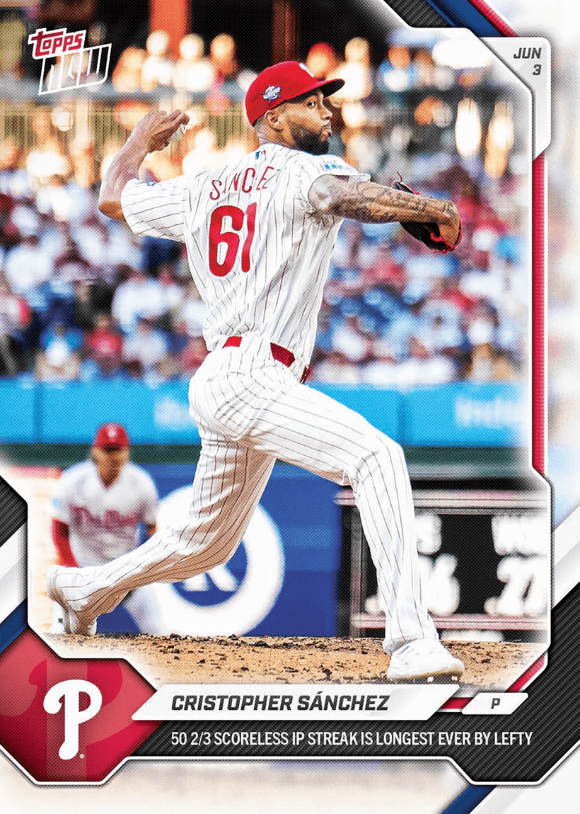2026 Topps Now Cristopher Sanchez #283 Phillies Baseball Card PRESALE
