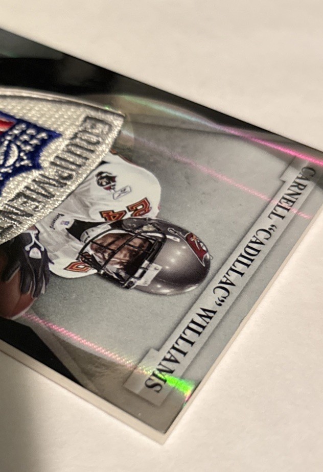 2008 Leaf Certified Carnell Cadillac Williams 1/1 NFL Shield game used material