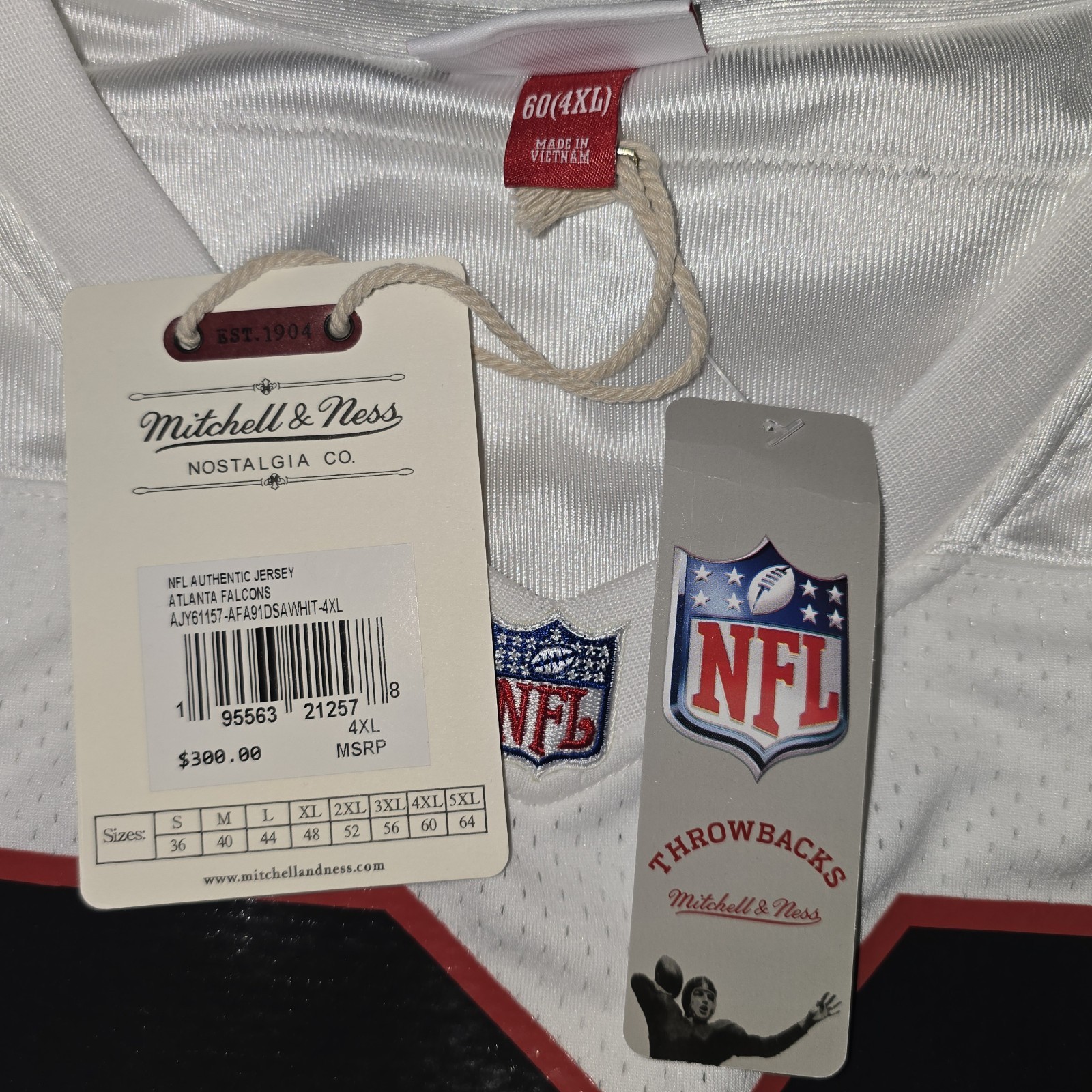 Deion Sanders Atlanta Falcons Mitchell & Ness 1991 Throwback Jersey 4XL NWT