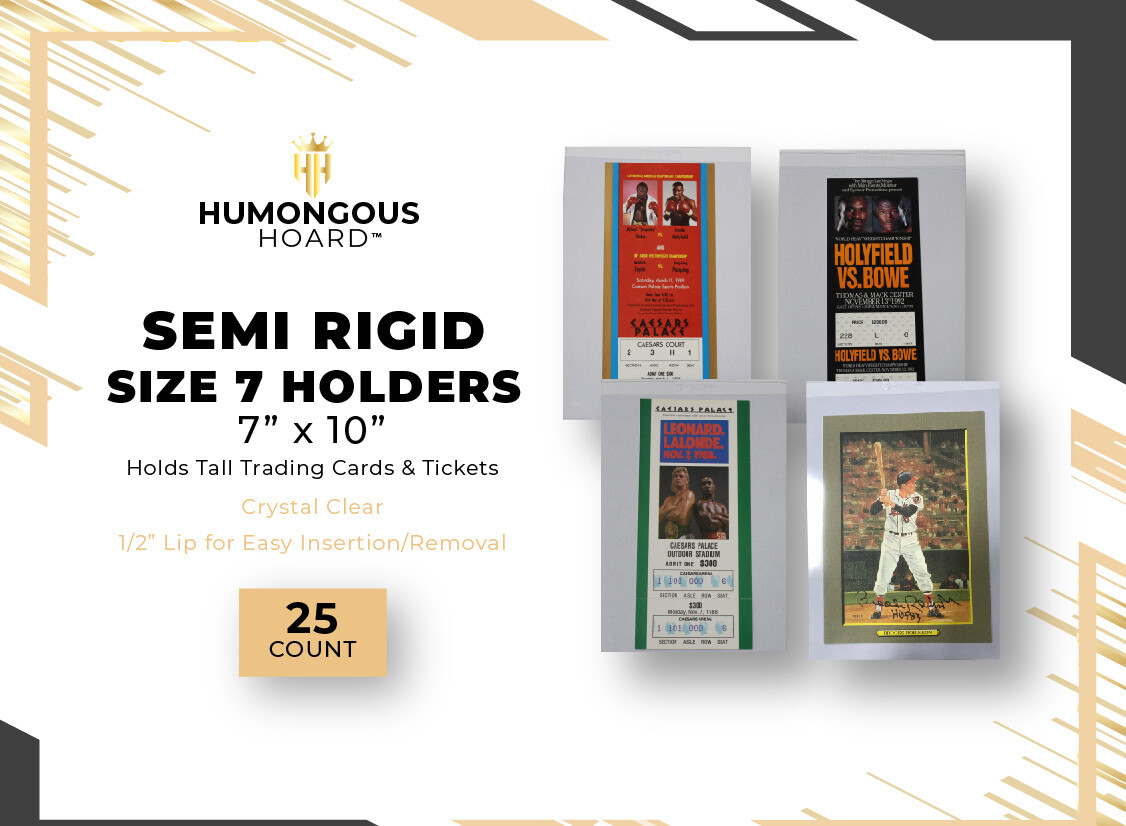 (25) Humongous Hoard Semi Rigid Size 7 Cabinet T3 Postcard Oversize 7 x 10″