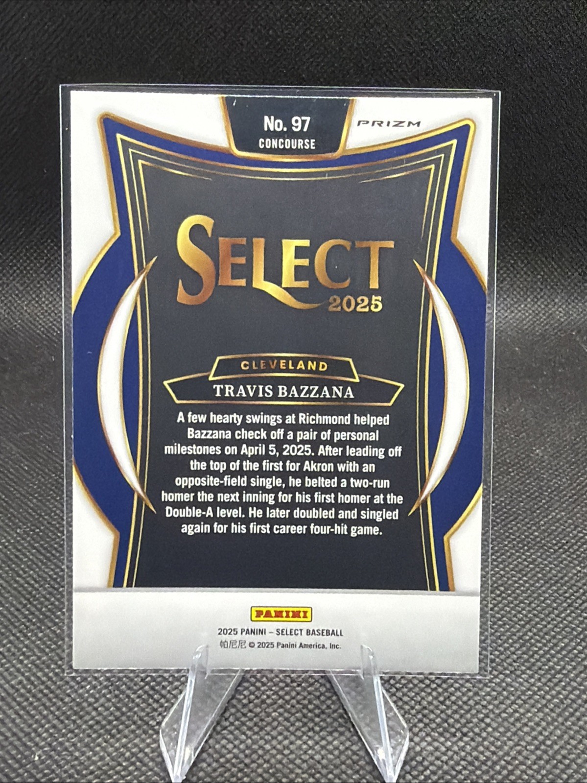 2025 Panini Select – Concourse Travis Bazzana #97 Red & Green Ice Prizm