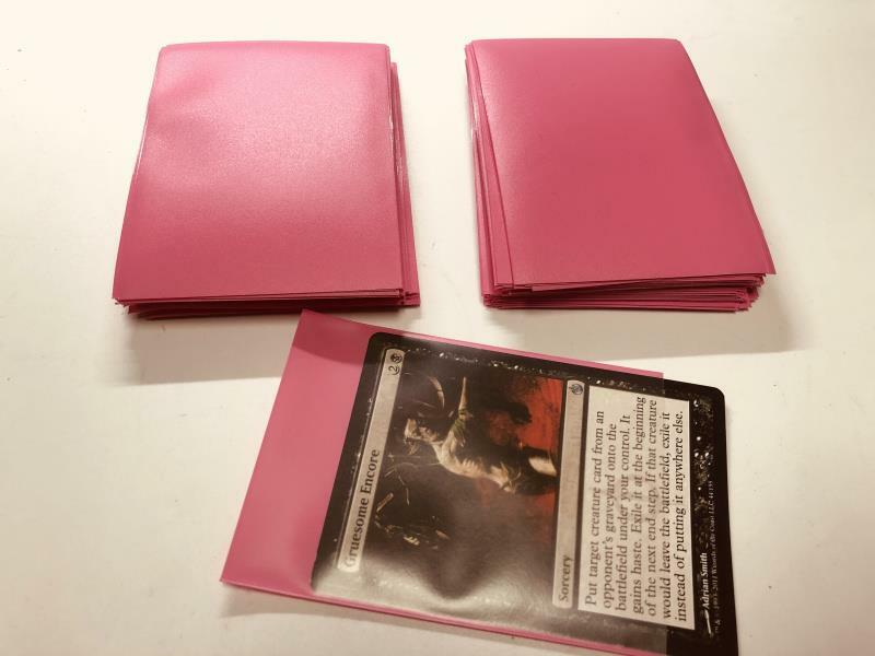 Lenayuyu 300pcs Pink Deck Protector Standard MTG Card Sleeves 66x91mm Matte