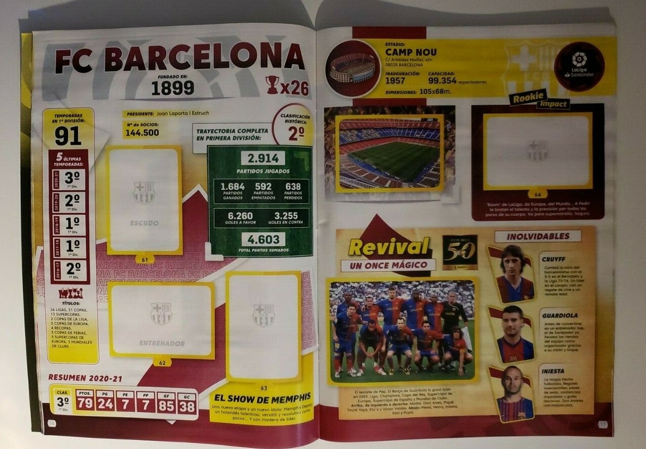 Panini Liga 2021-2022 – Latin America Edition 441 Sticker Album – Empty