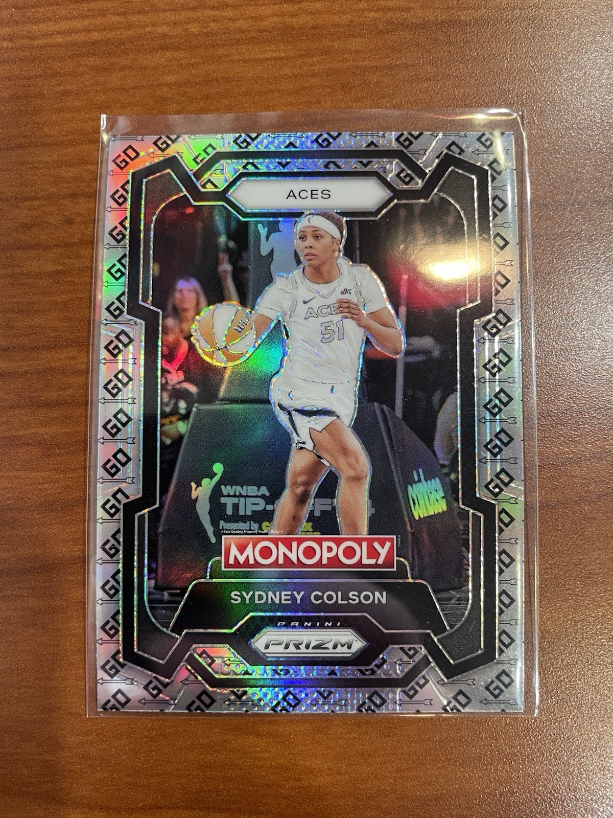 2024 Panini Prizm Monopoly WNBA GO SSP SP #23 Sydney Colson Aces a1