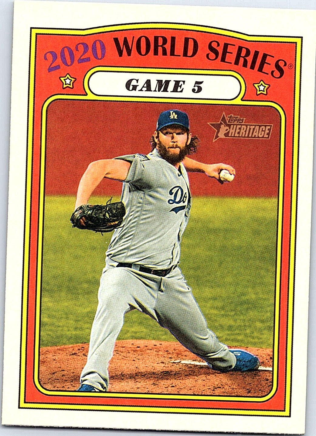 2020 World Series Game 2021 Topps Heritage #29 Los Angeles Dodgers
