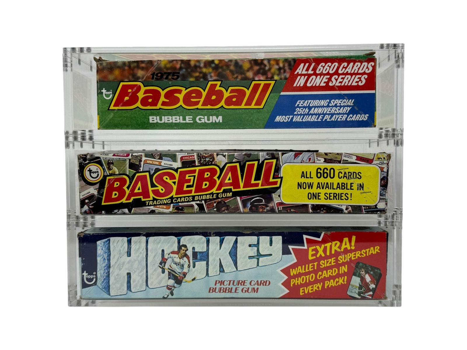 Stackable Premium Acrylic Display Case Magnetic Vintage 1960’s Topps Wax Deep