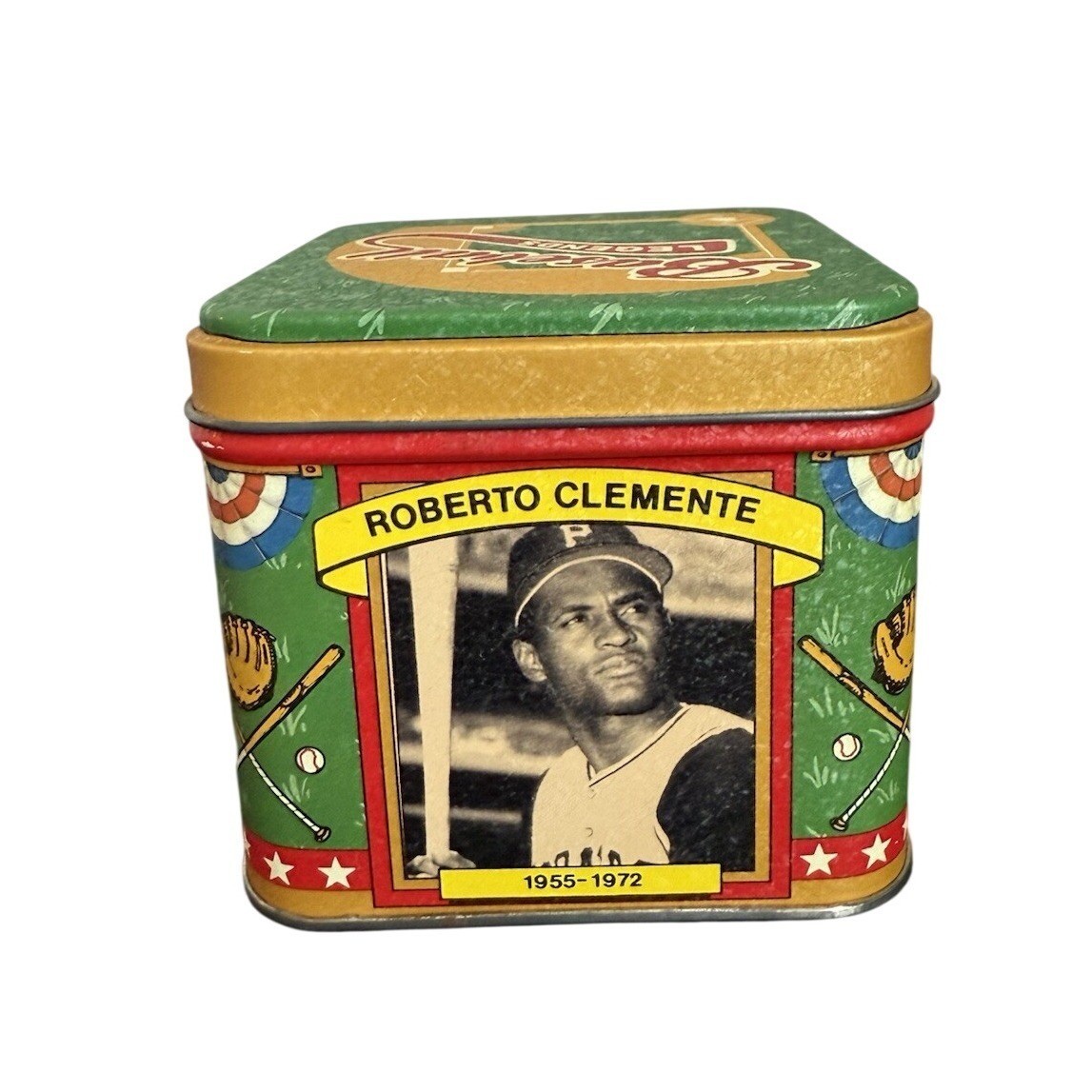 Baseball Legends Tin Roberto Clemente Ted Williams Willie Mays Babe Ruth 3.5 in