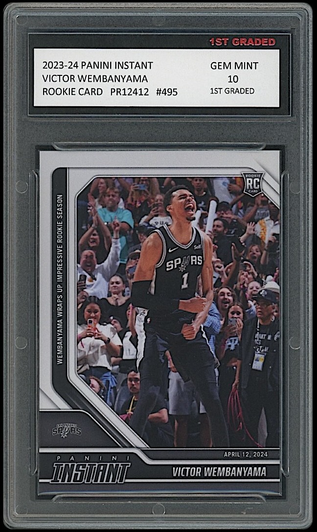 Victor Wembanyama 2023-24 Panini Instant 1st Graded 10 NBA Rookie Card RC #495