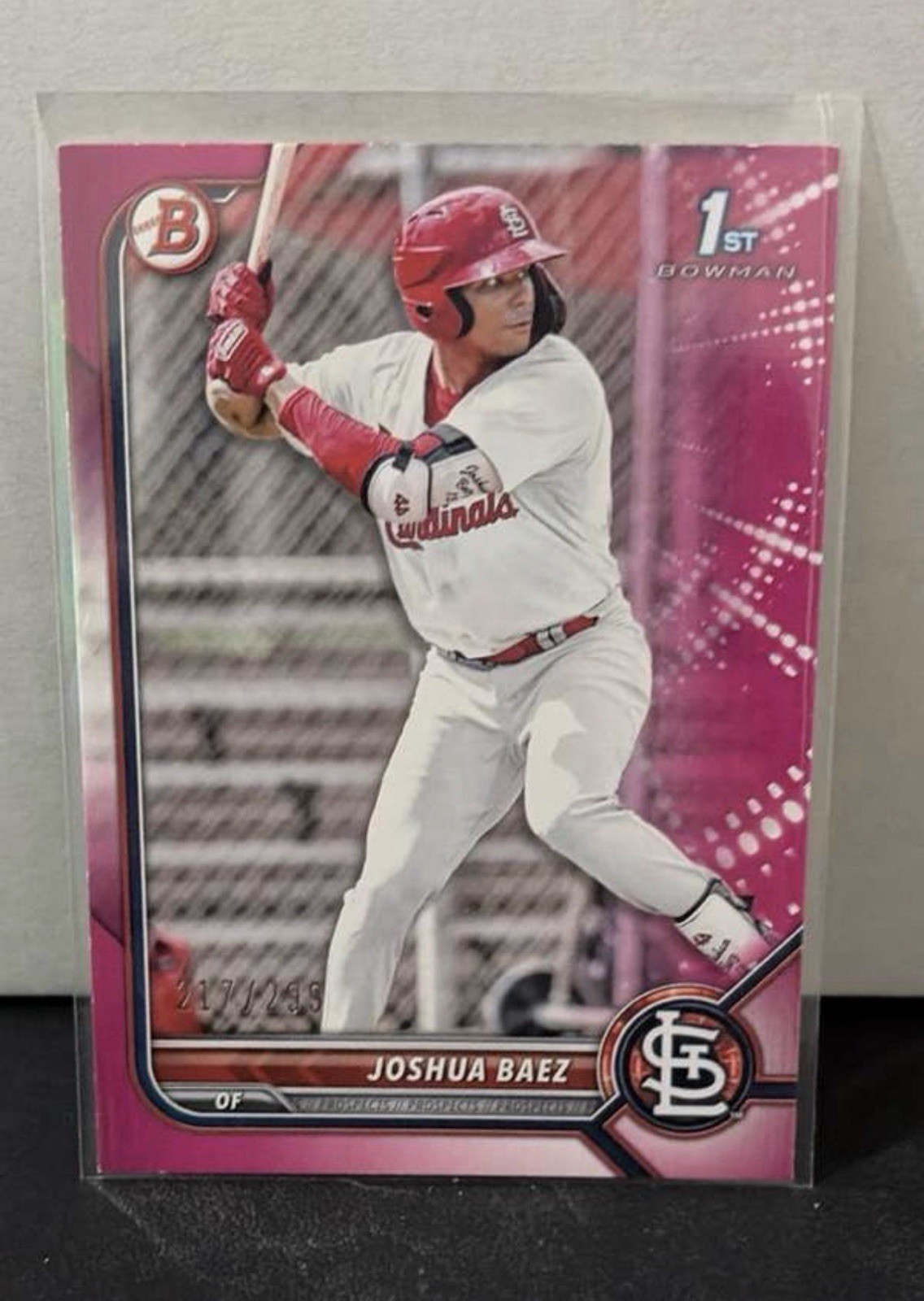2022 1st Bowman Prospects Joshua Baez #BP-112 Fuchsia /299 Rookie Cardinals