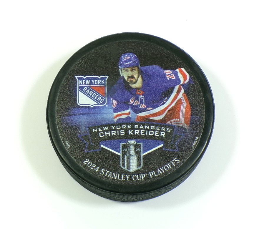 2024 Chris Kreider New York Rangers Stanley Cup Playoffs Souvenir Hockey Puck
