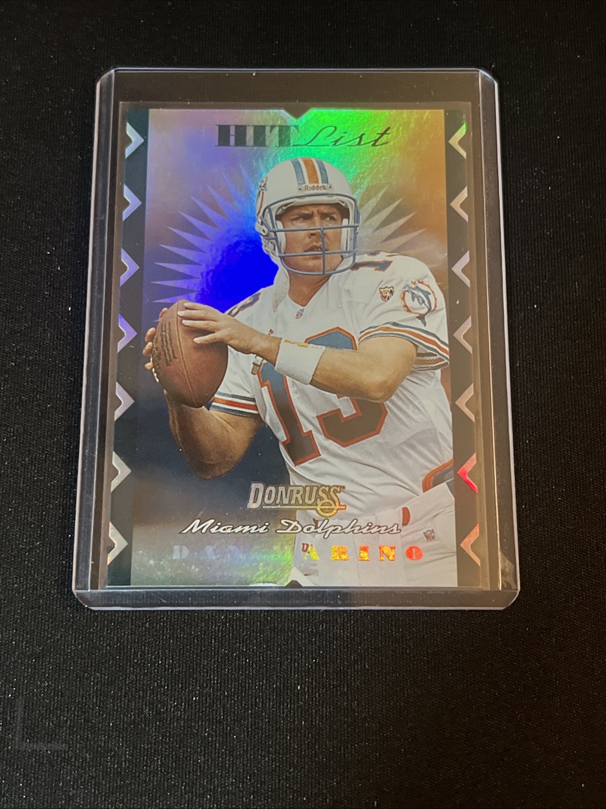 Dan Marino 1996 DONRUSS HIT LIST 3475/10000 Card #18 DOLPHINS