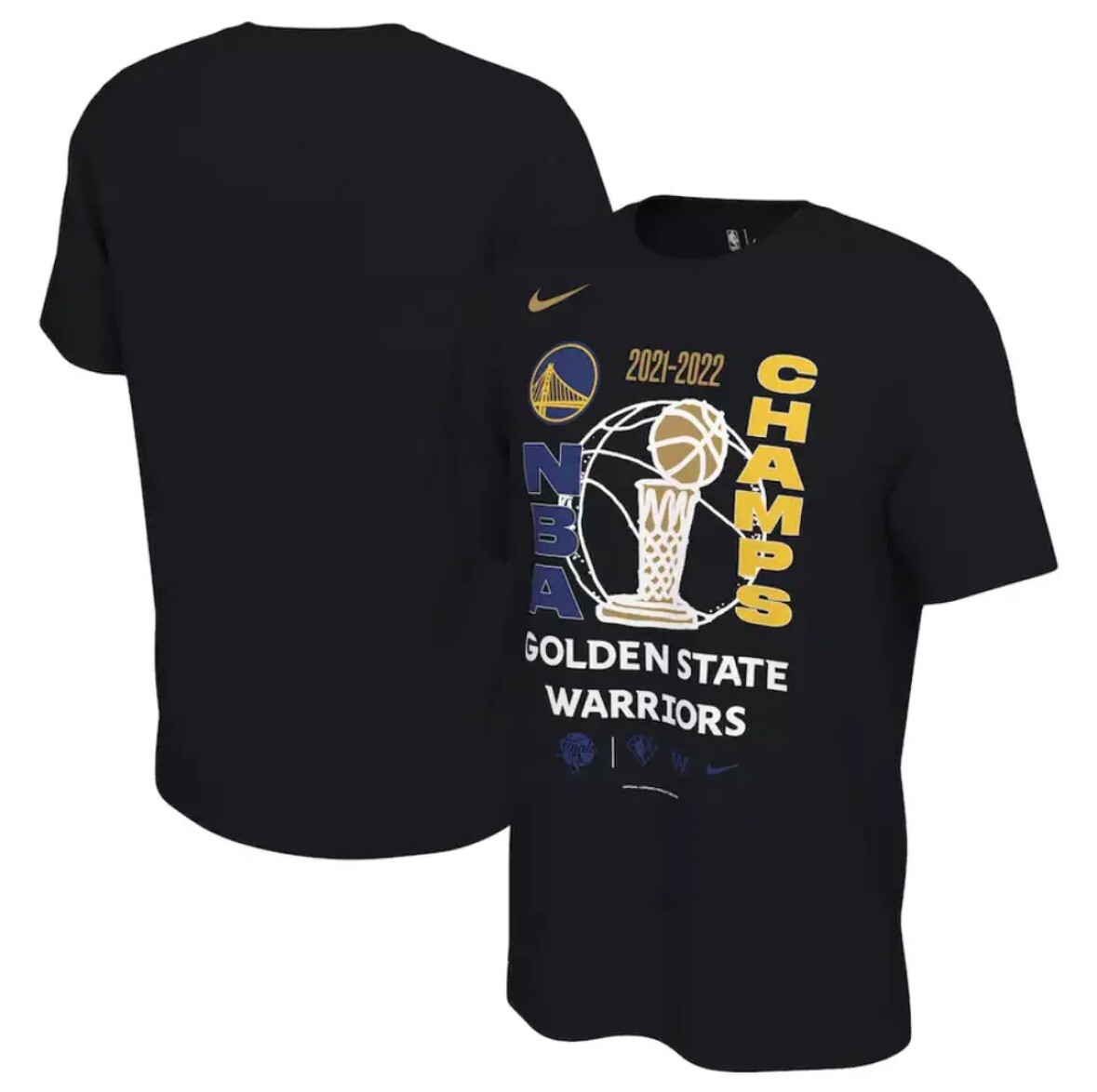 Nike NBA Golden State Warriors 2022 Finals Champs Mens Locker Room Shirt SZ S-XL