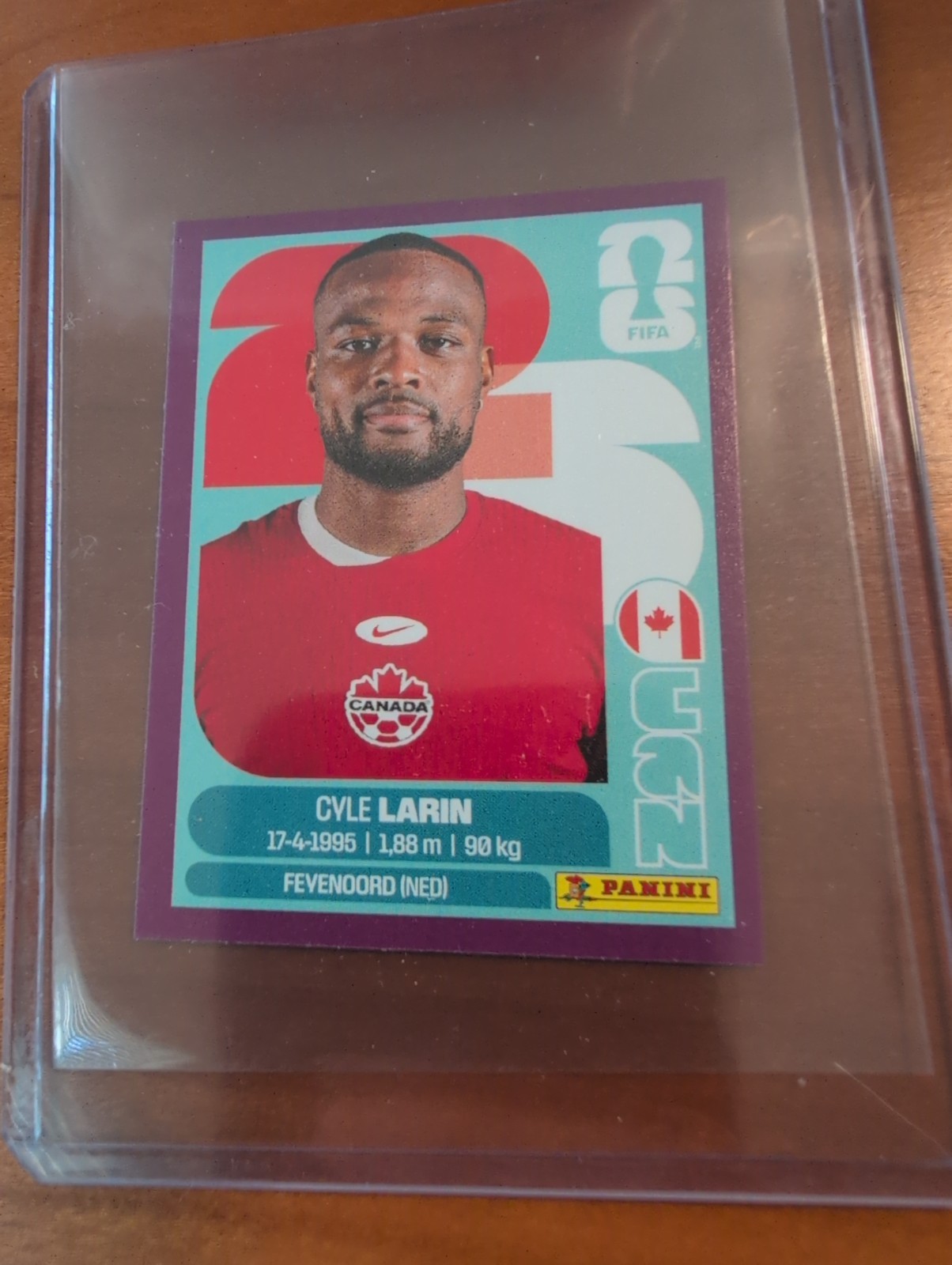 Panini FIFA World Cup 2026 Cyle Larin Canada 19 Sticker Purple Border