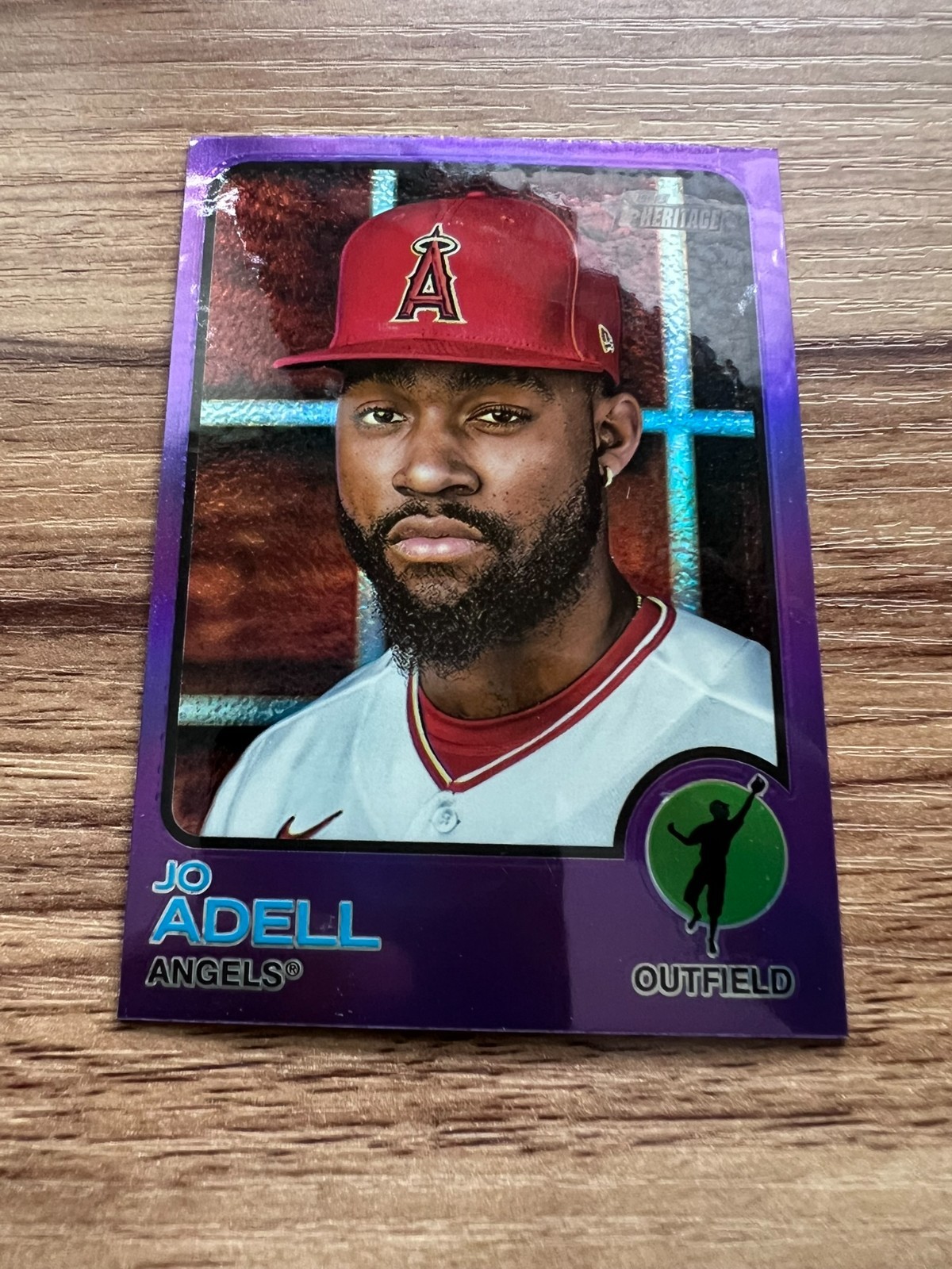 2022 Topps Heritage High Number – Jo Adell #712 Chrome Purple Refractor