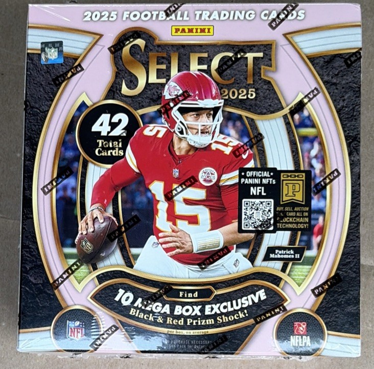 2025 Panini Select NFL Football Trading Cards Mega Box (PINK) NEW FACTORY SEALED