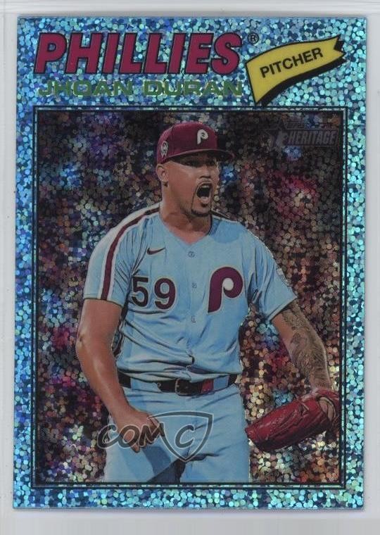 2026 Topps Heritage Chrome Light Blue Sparkle Refractor Jhoan Duran #14 1u4s