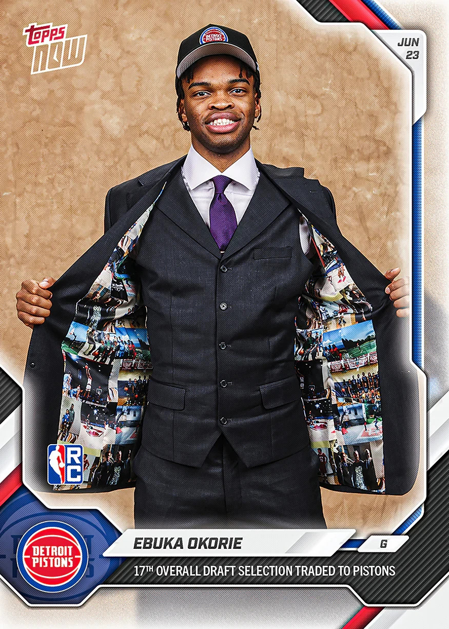 2025-26 NBA Topps Now #EOK2 Ebuka Okorie RC DRAFT Detroit Pistons – PRESALE
