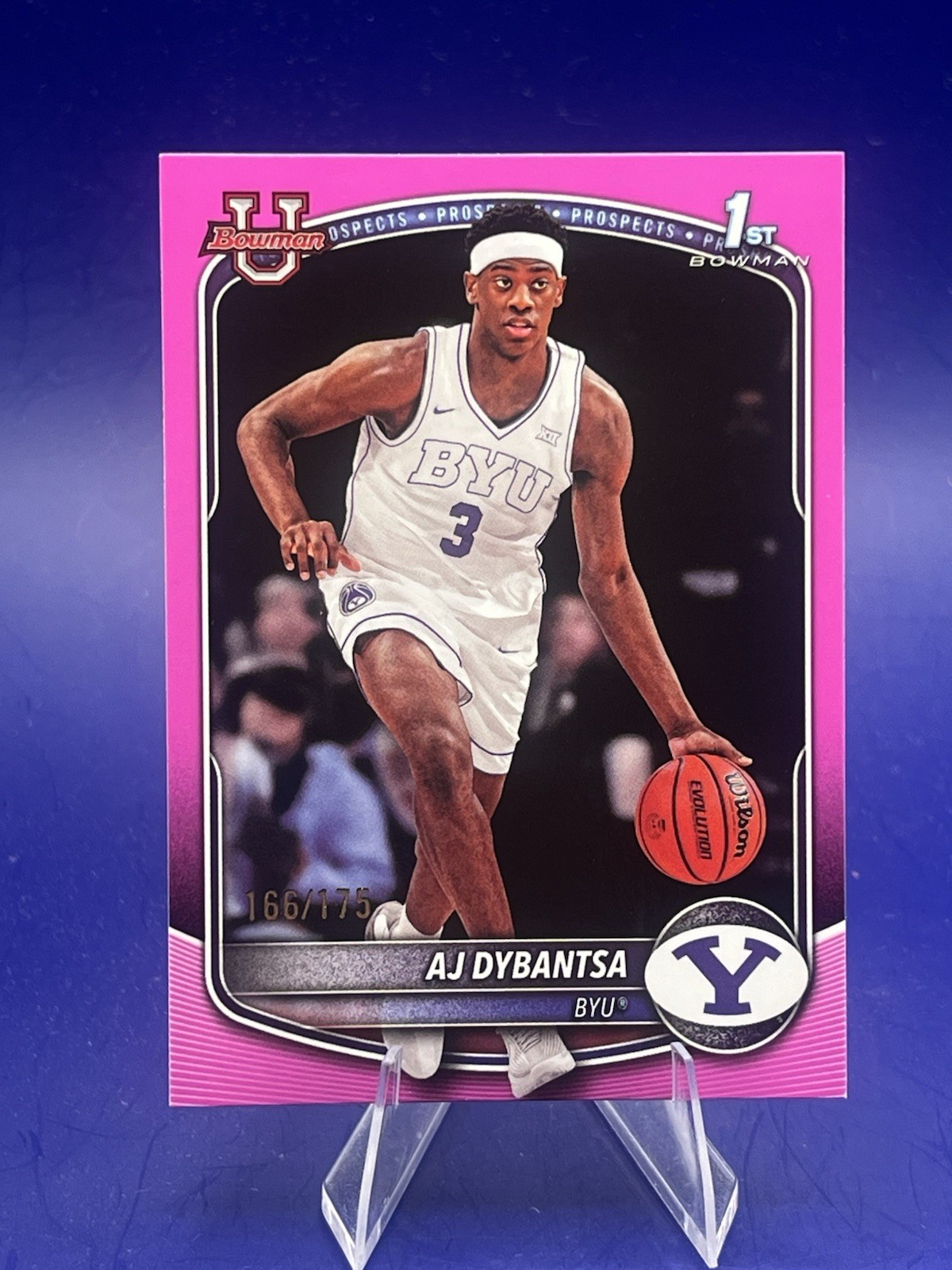 AJ Dybantsa 2025-26 Bowman Basketball #BPP-1 Pink Border /175 BYU 1st