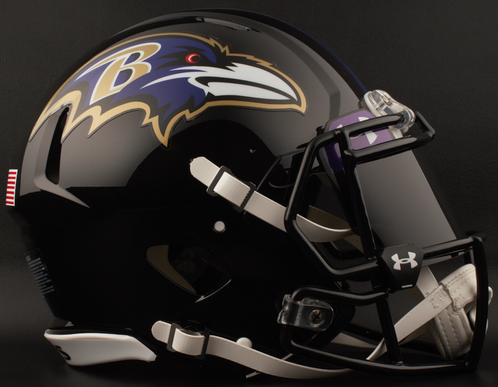 BALTIMORE RAVENS NFL Football Helmet with BLACK-TINT Visor / Eye Shield