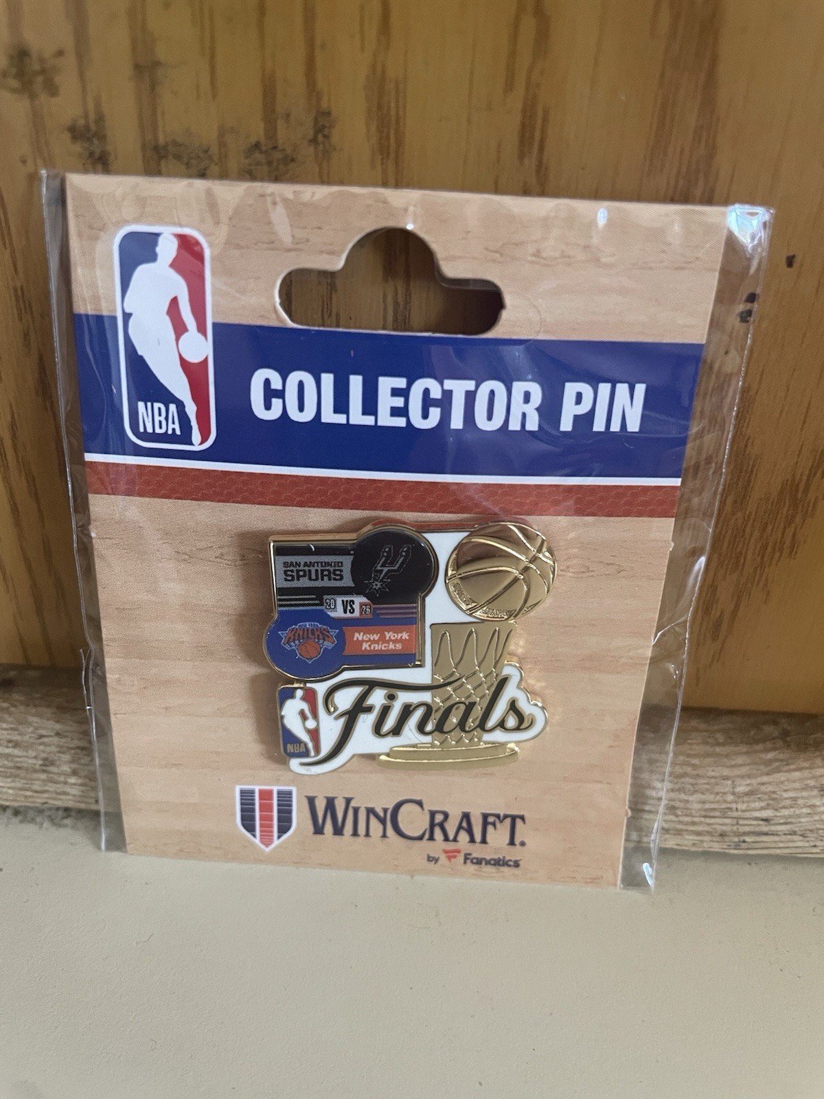 Knicks Vs Spurs Pin 2026 NBA Finals Official Merch Hat Lapel Collector Ready Shi