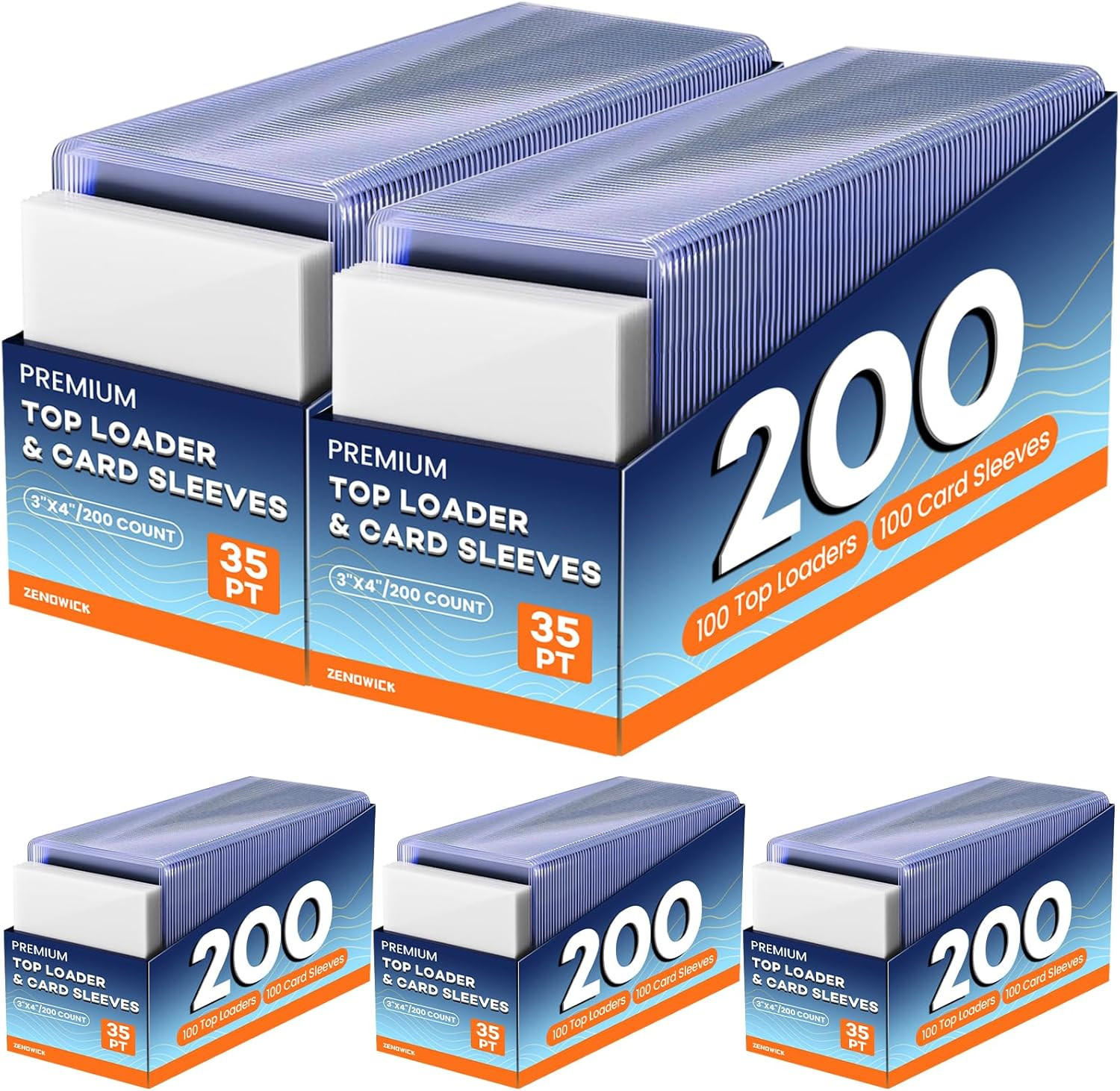 1000 Card Sleeves Top Loaders for Cards,3″X4″ Baseball Card Protectors Toploader