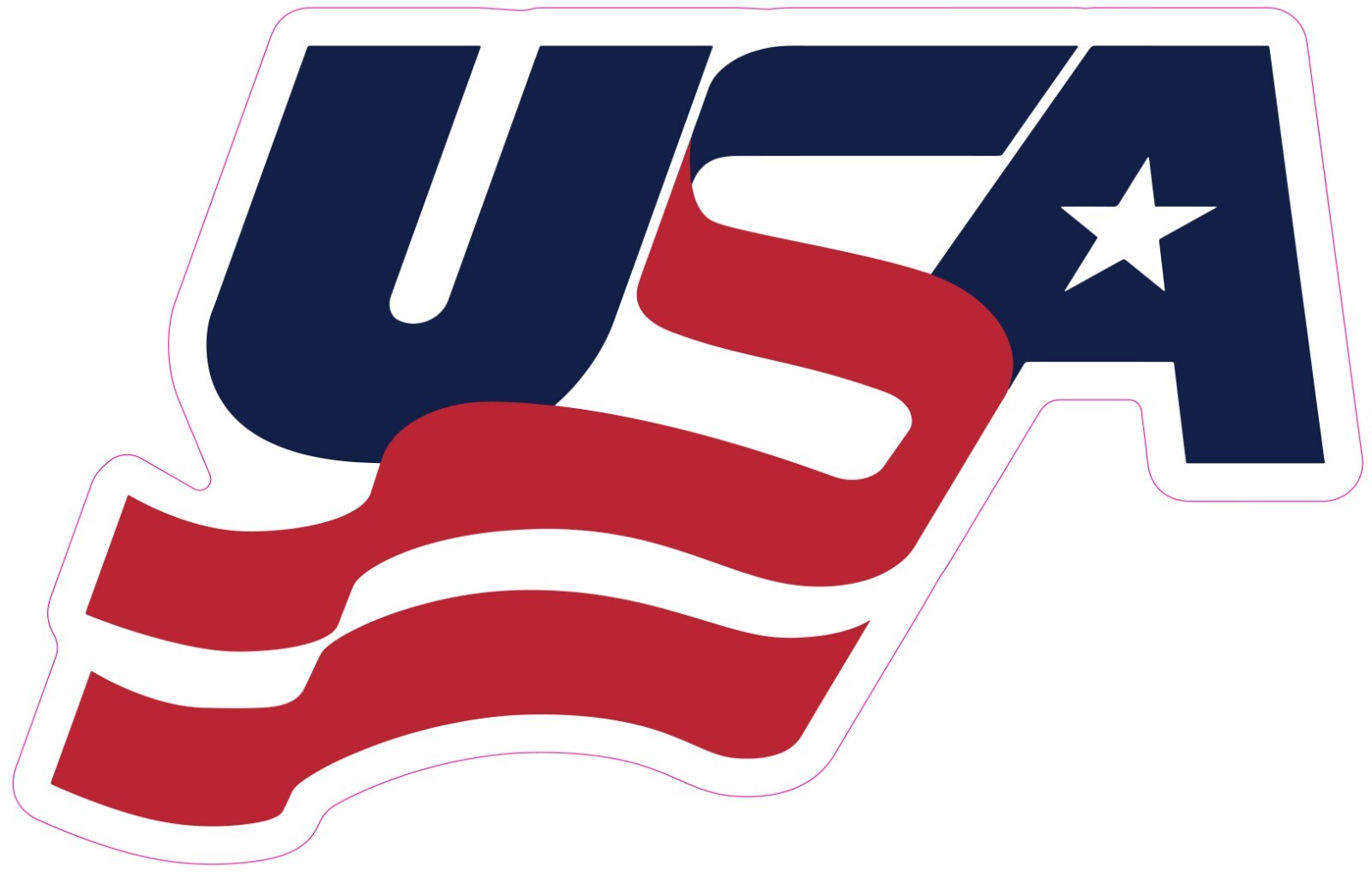 (NOT A SEW ON PATCH) United States Hockey HTV Heat Transfer Vinyl Iron On