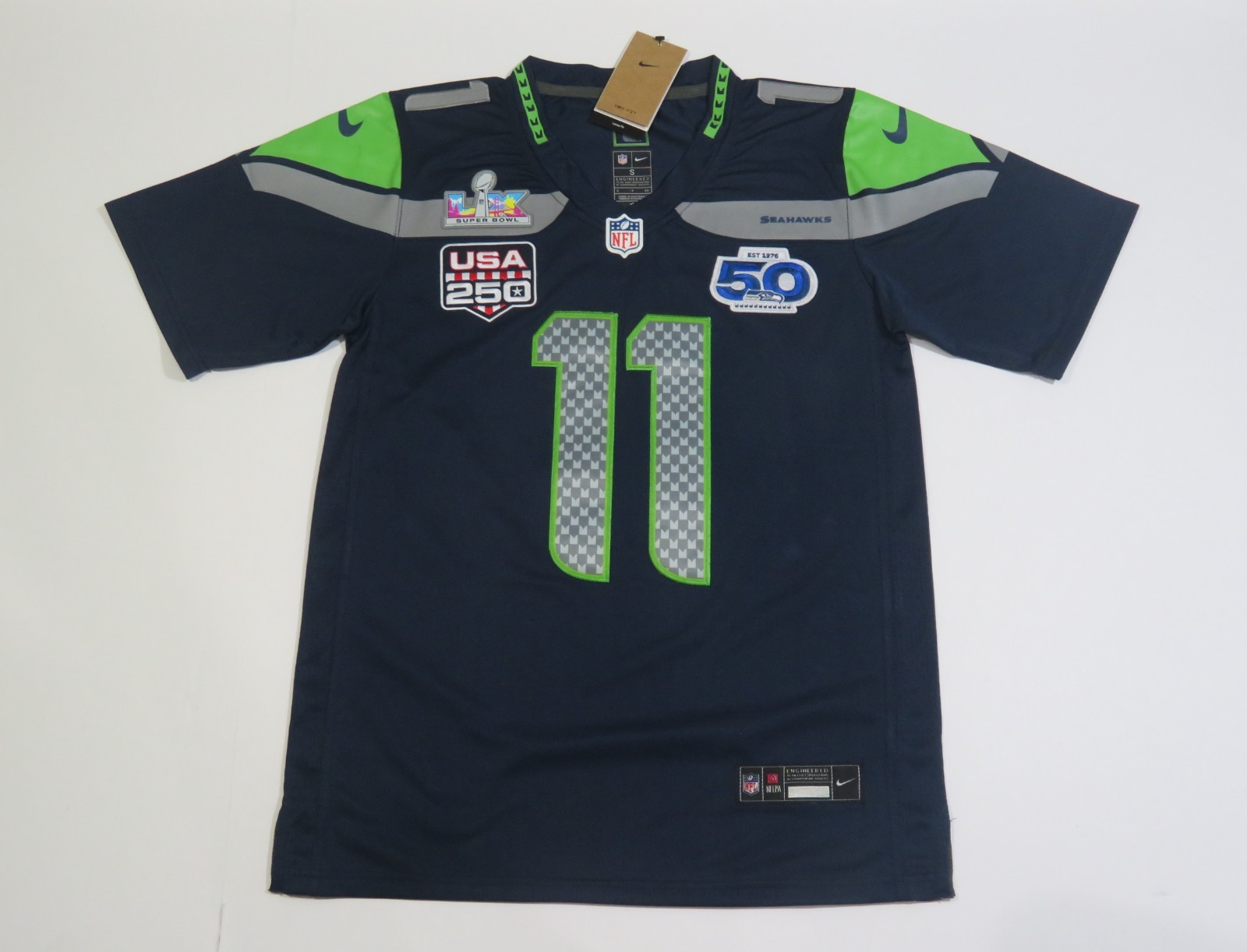Jaxon Smith-Njigba Seattle Seahawks Super Bowl 60 USA250 Men’s Jersey Navy Blue
