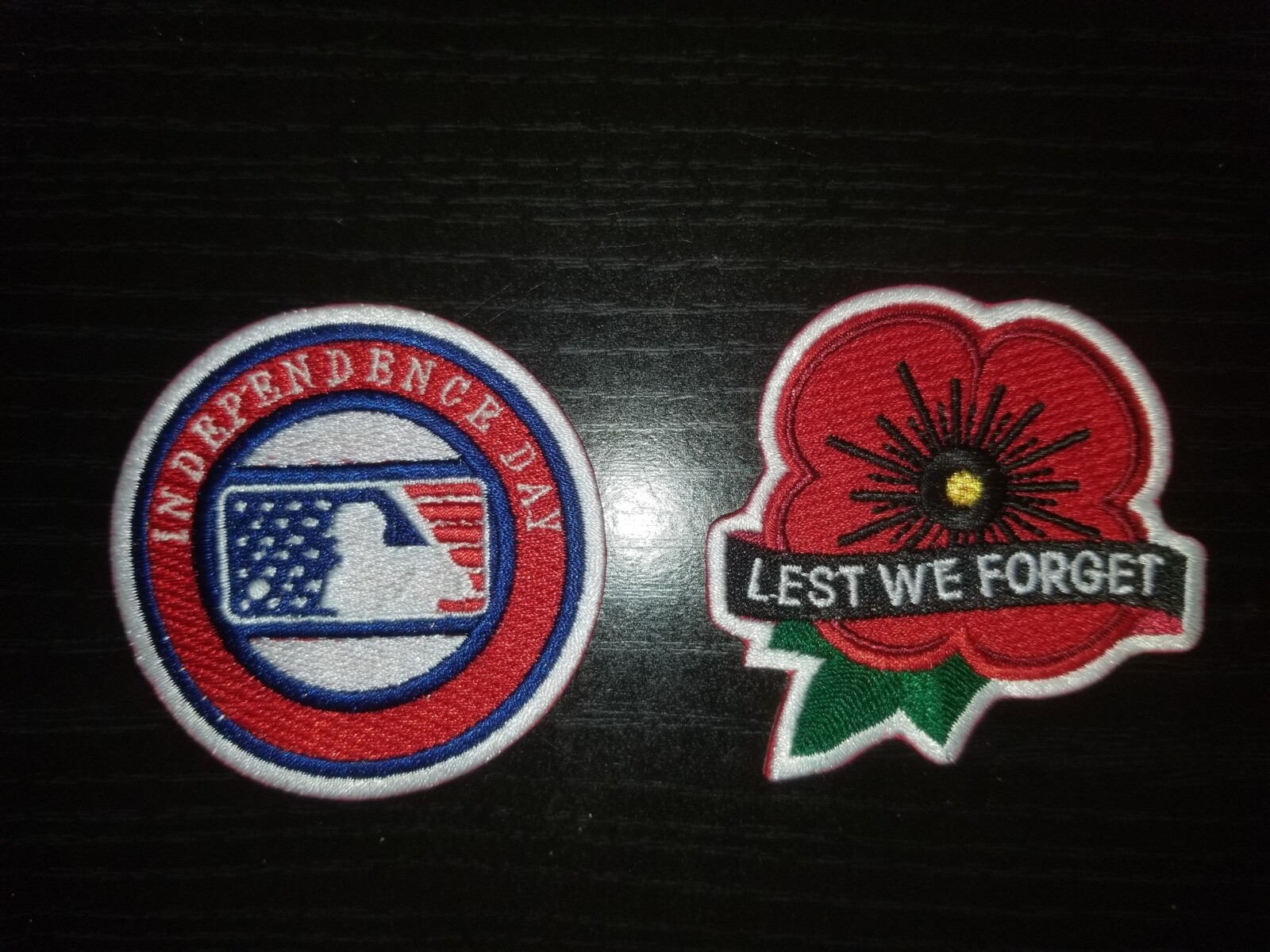 MLB Lest We Forget Patch + Independence Day 2019 jersey patch ALL MLB Teams wore