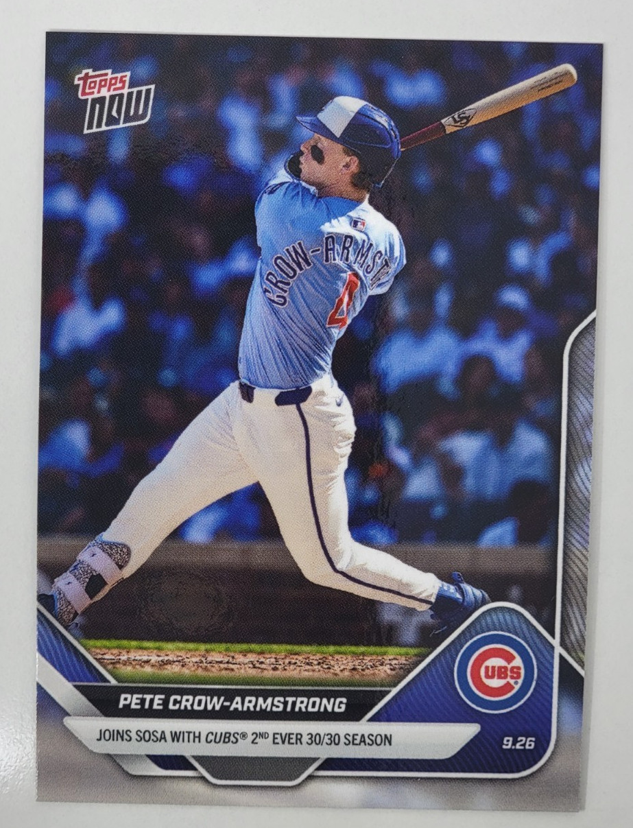 2025 Topps Now MLB #775 Pete Crow-Armstrong Chicago Cubs