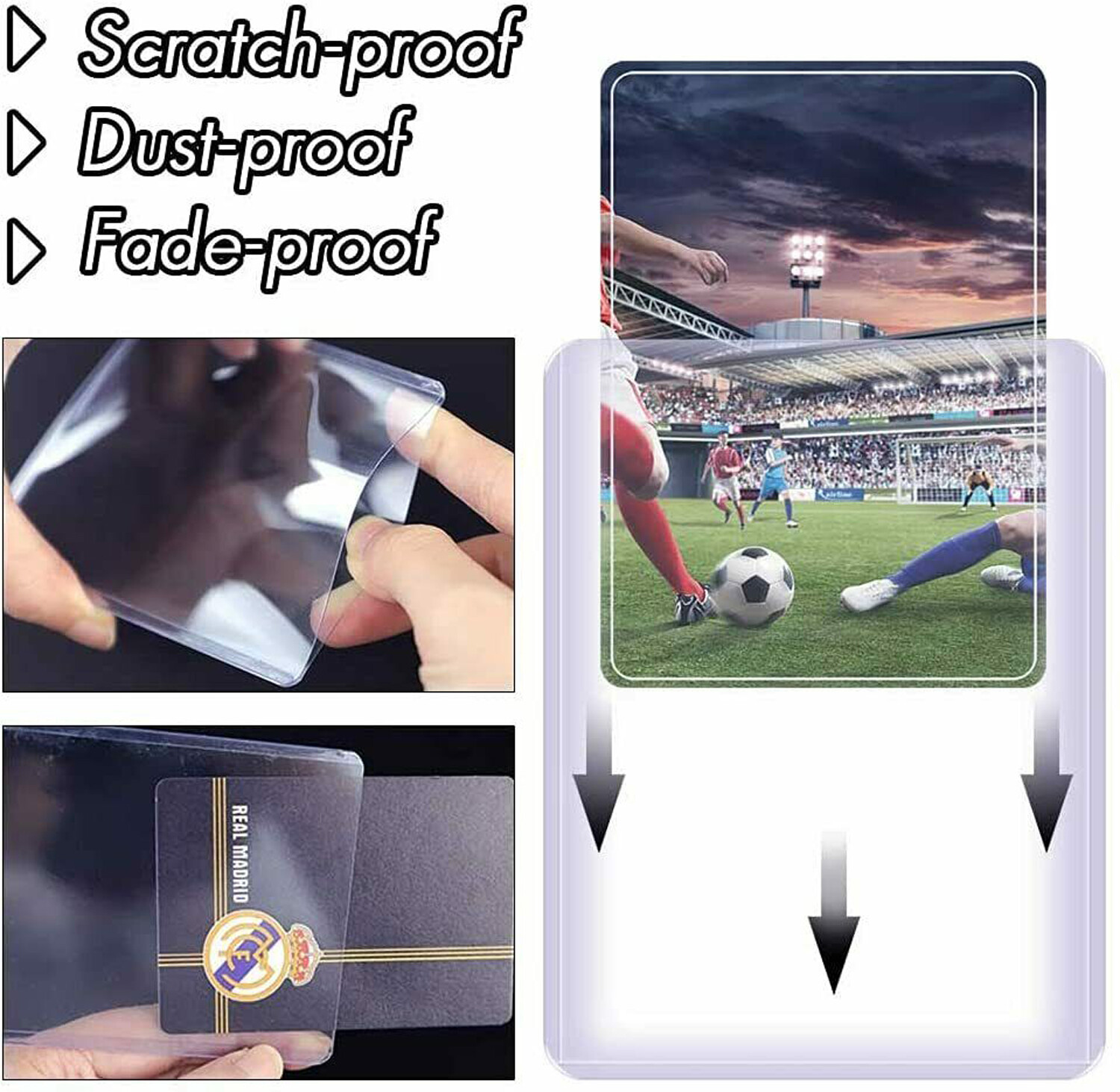 Hexville Toploaders Top Loader Card Sleeves for Sports/Trading – 3x4in 25/Pack