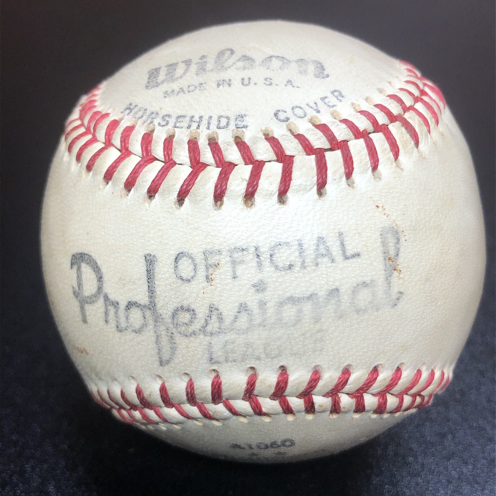VTG Wilson Horsehide Cover Official Professional League Baseball Cork A1060
