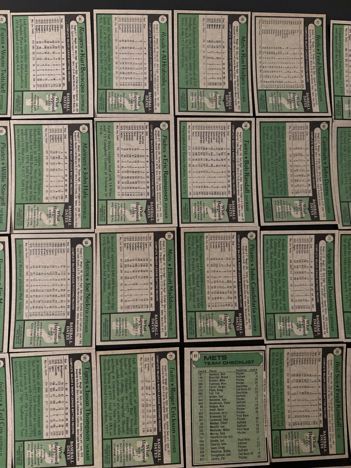1979 Topps Baseball U-Pick #1-175 EX