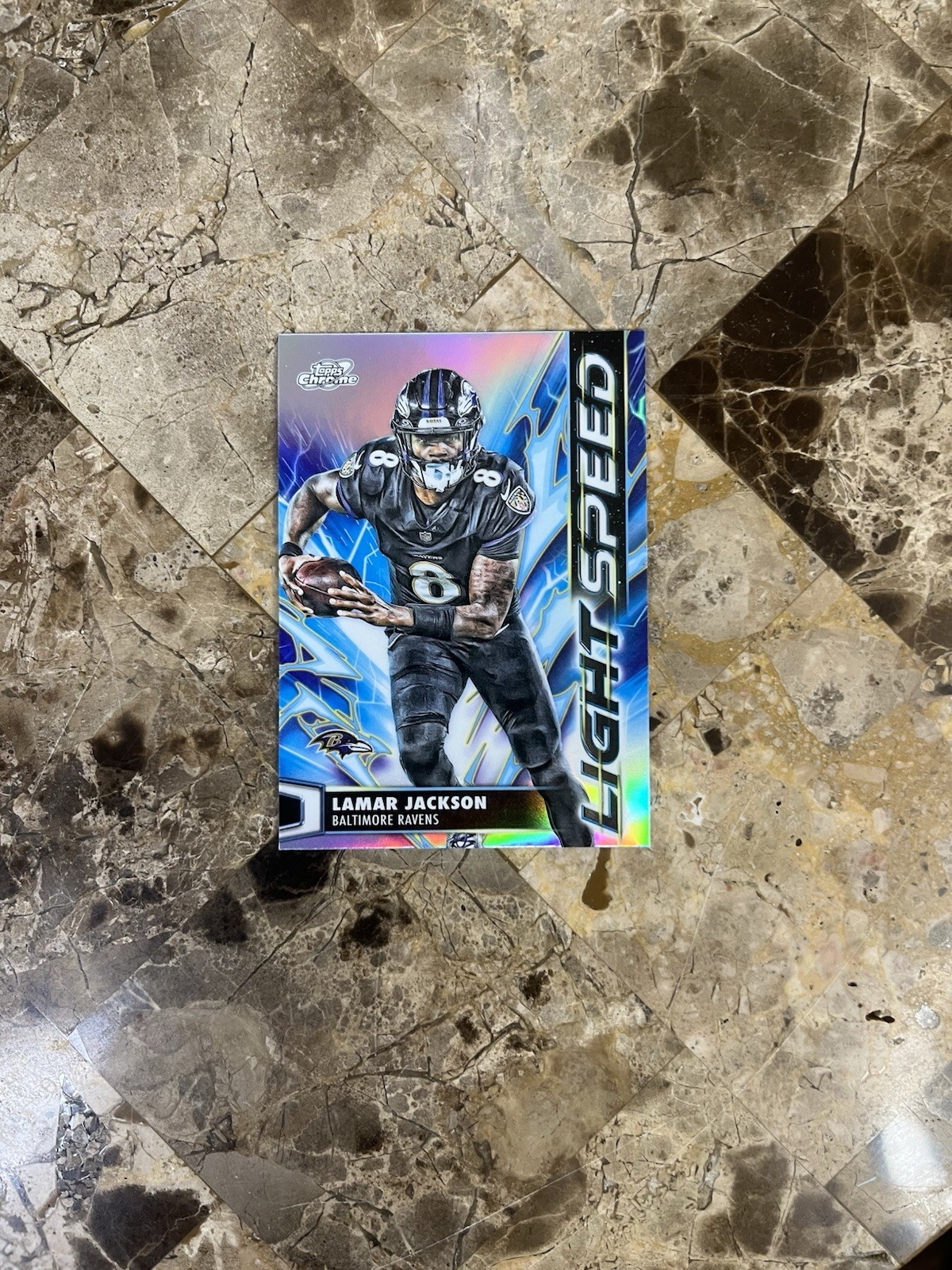 2025 TOPPS COSMIC CHROME LAMAR JACKSON LIGHT SPEED REFRACTOR