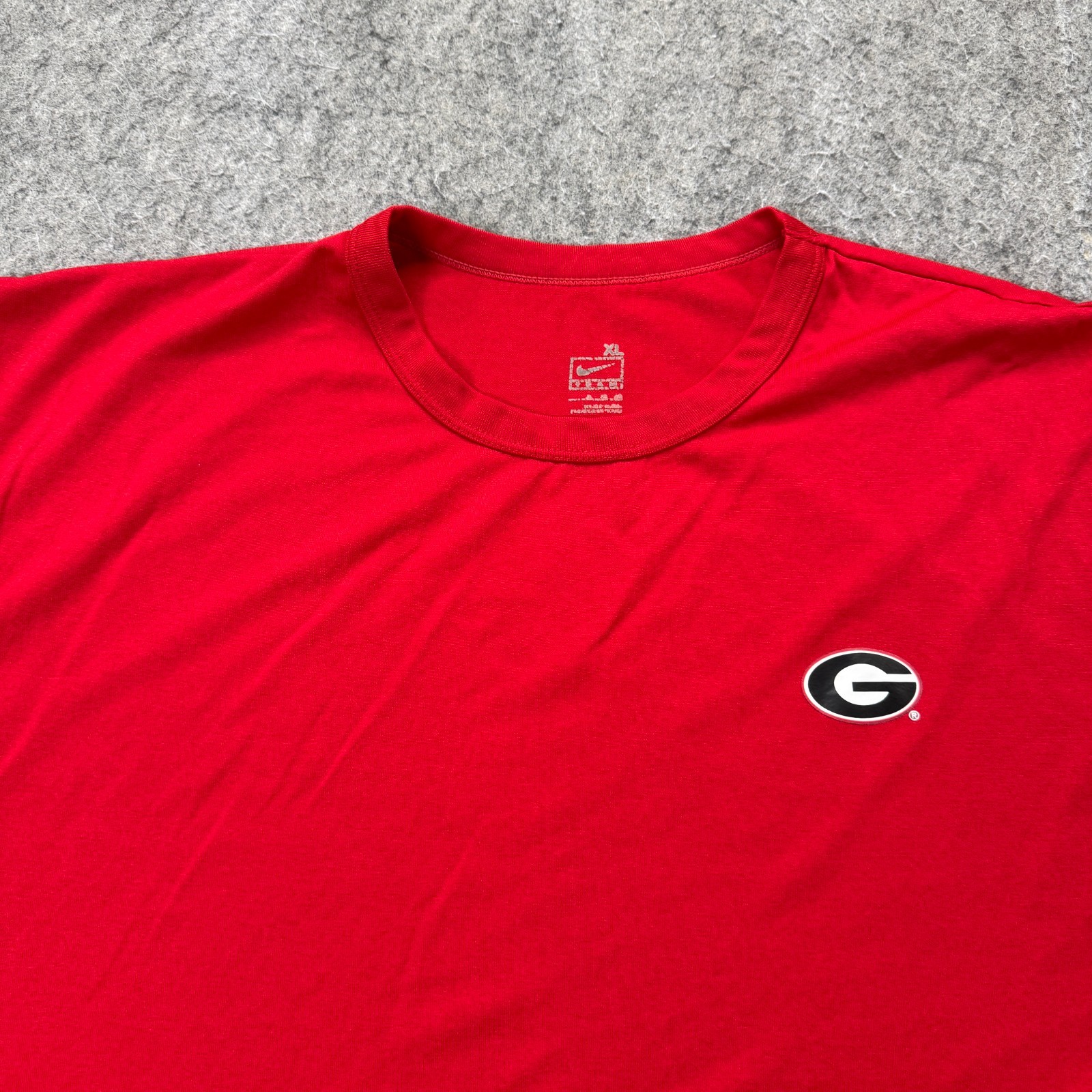 Georgia Bulldogs Nike Tank Top Shirt Men XL Red Performance Solid Sleeveless