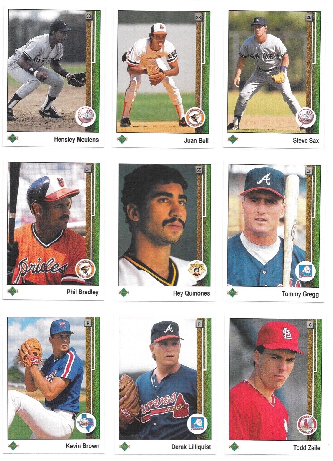 1989 Upper Deck High # Series Baseball Trading Cards #s 701-800 / Choose / mb29