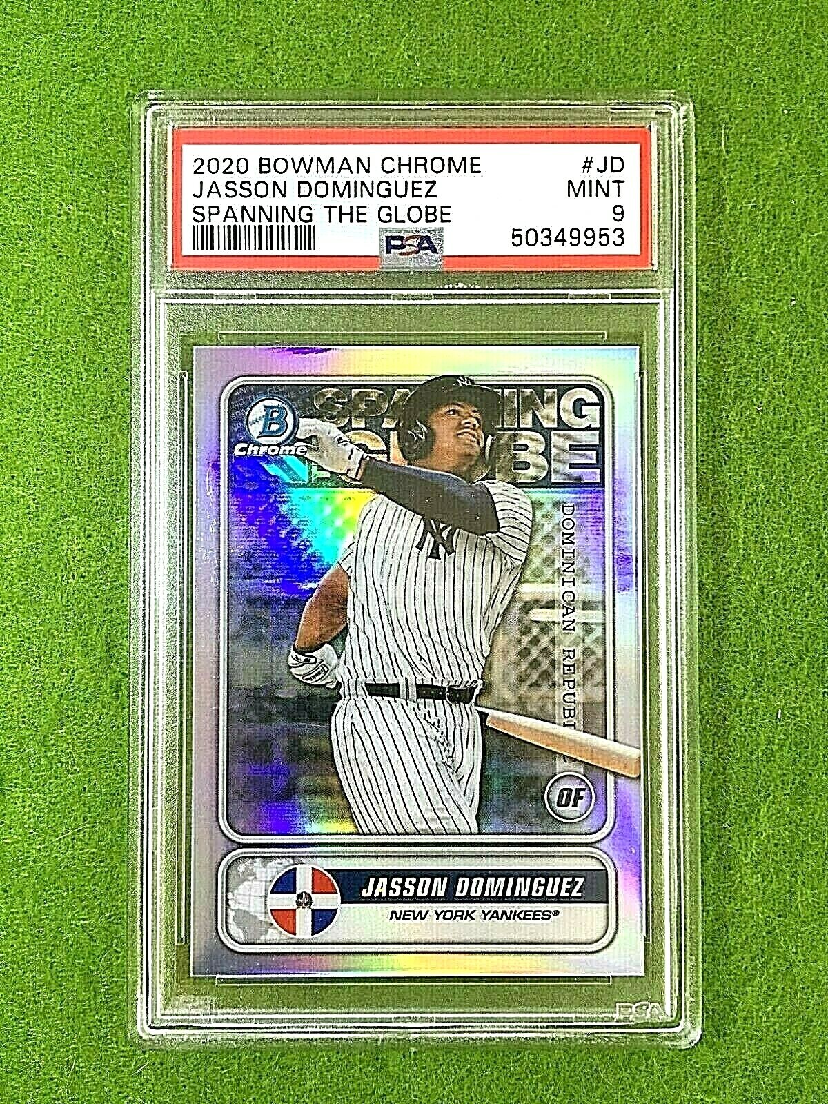 JASSON DOMINGUEZ BOWMAN CHROME PSA 9 PRIZM ROOKIE CARD YANKEES 2020 Topps Chrome