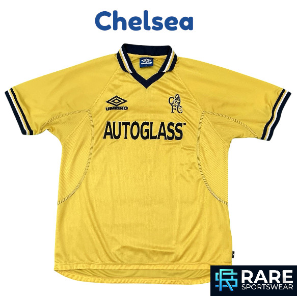 CHELSEA 1998-00 AWAY 3rd FOOTBALL SHIRT XL ADULT UMBRO AUTOGLASS (VGOOD) VINTAGE