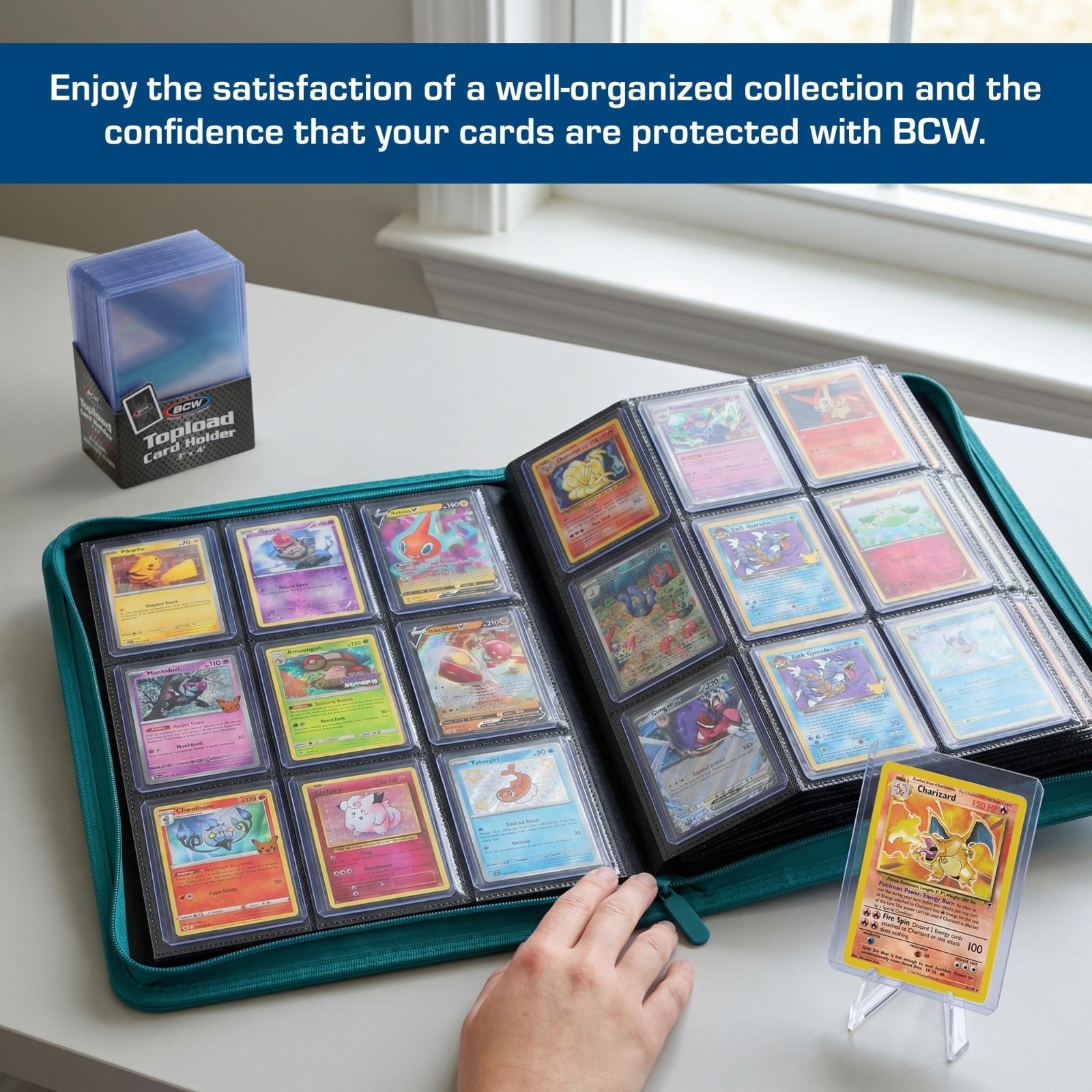 100ct Topload Card Holders – Rigid PVC Trading Card Protectors for Sports & Gami