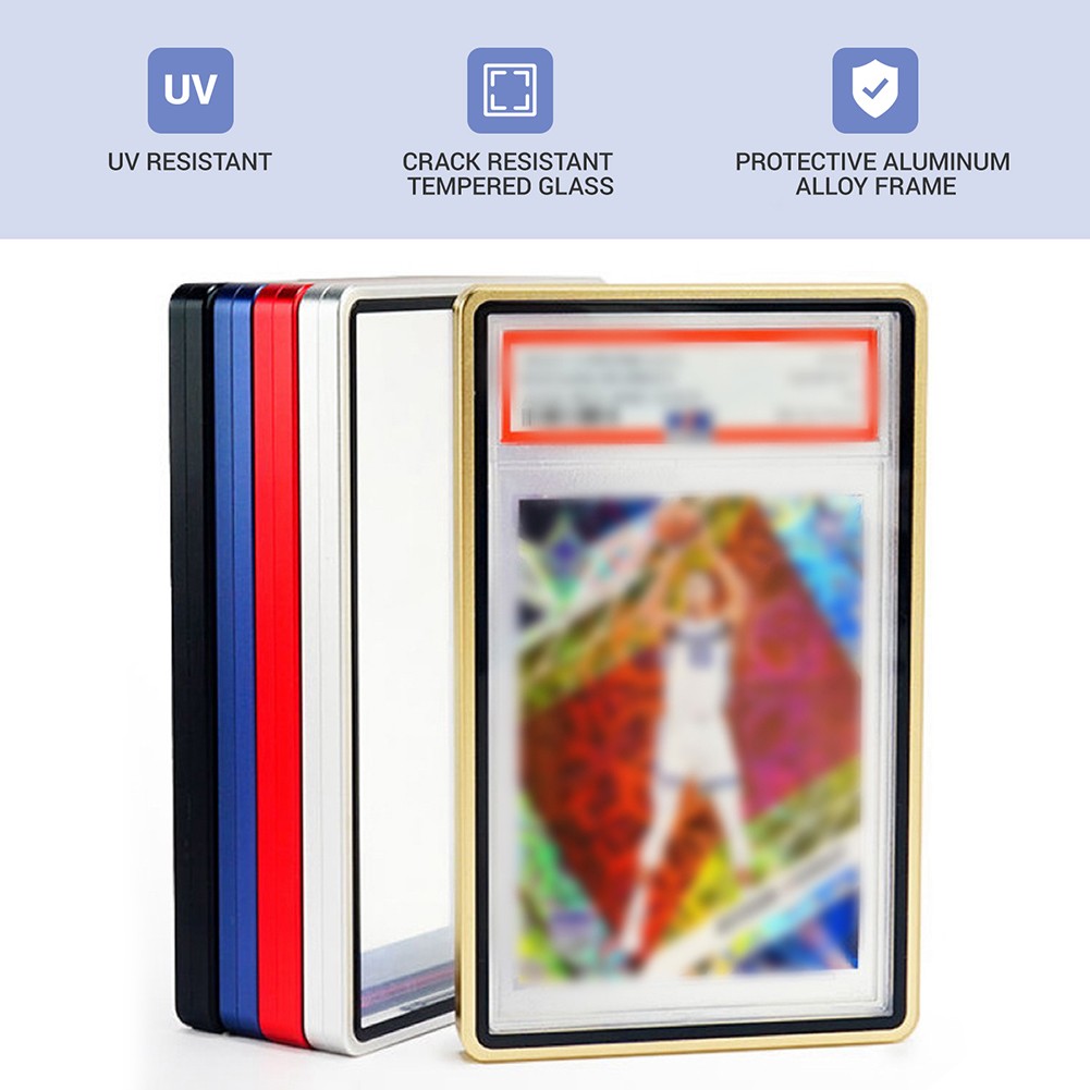Magnetic Slab Case Protector For PSA Graded Card Metal Bumper+Display Stand