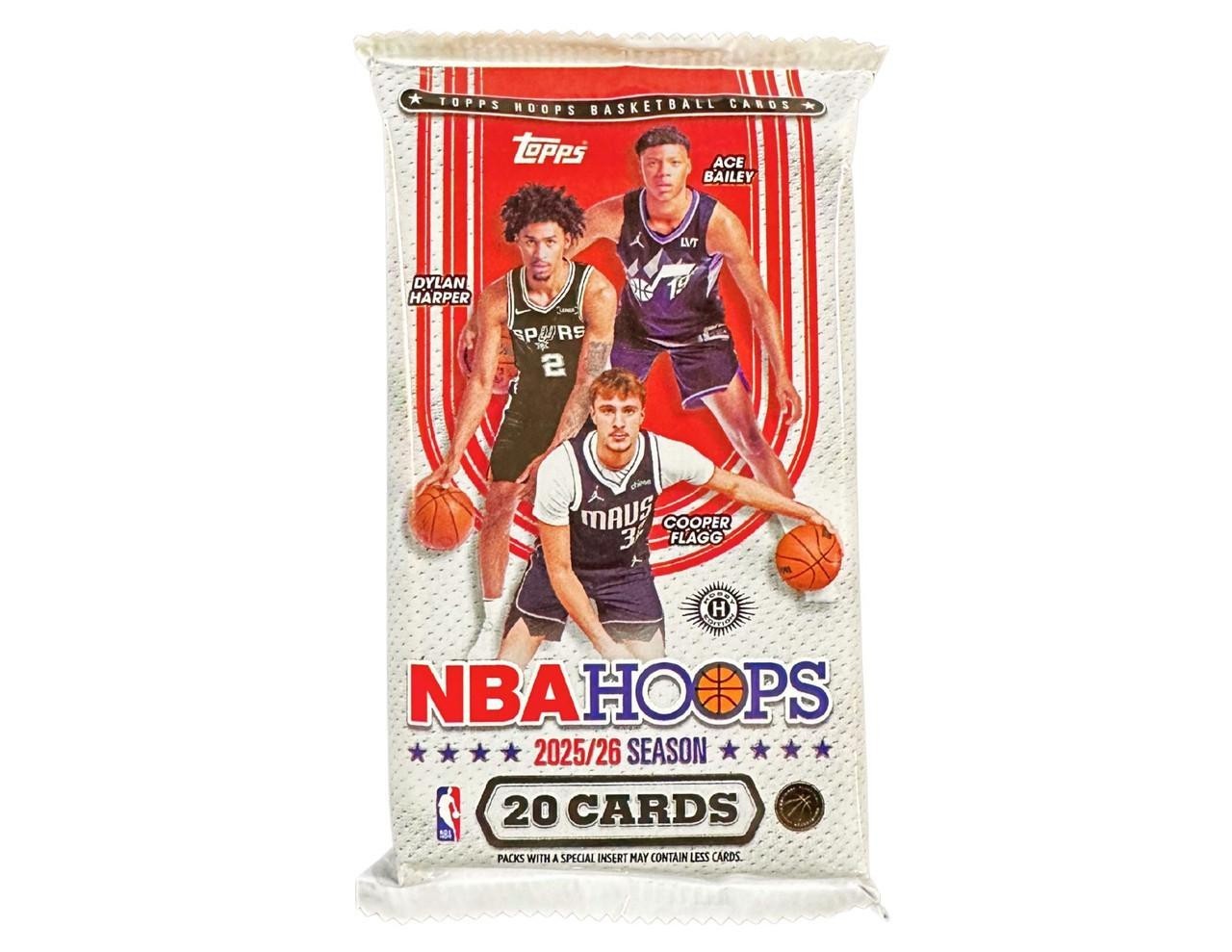 (1x PACK) of 2025/26 TOPPS NBA HOOPS JUMBO