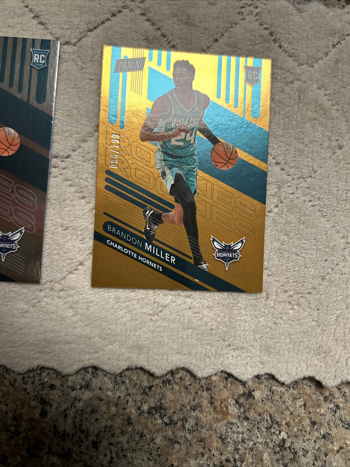 BRANDON MILLER /199 And Silver Foil 2 Card Lot Read Description