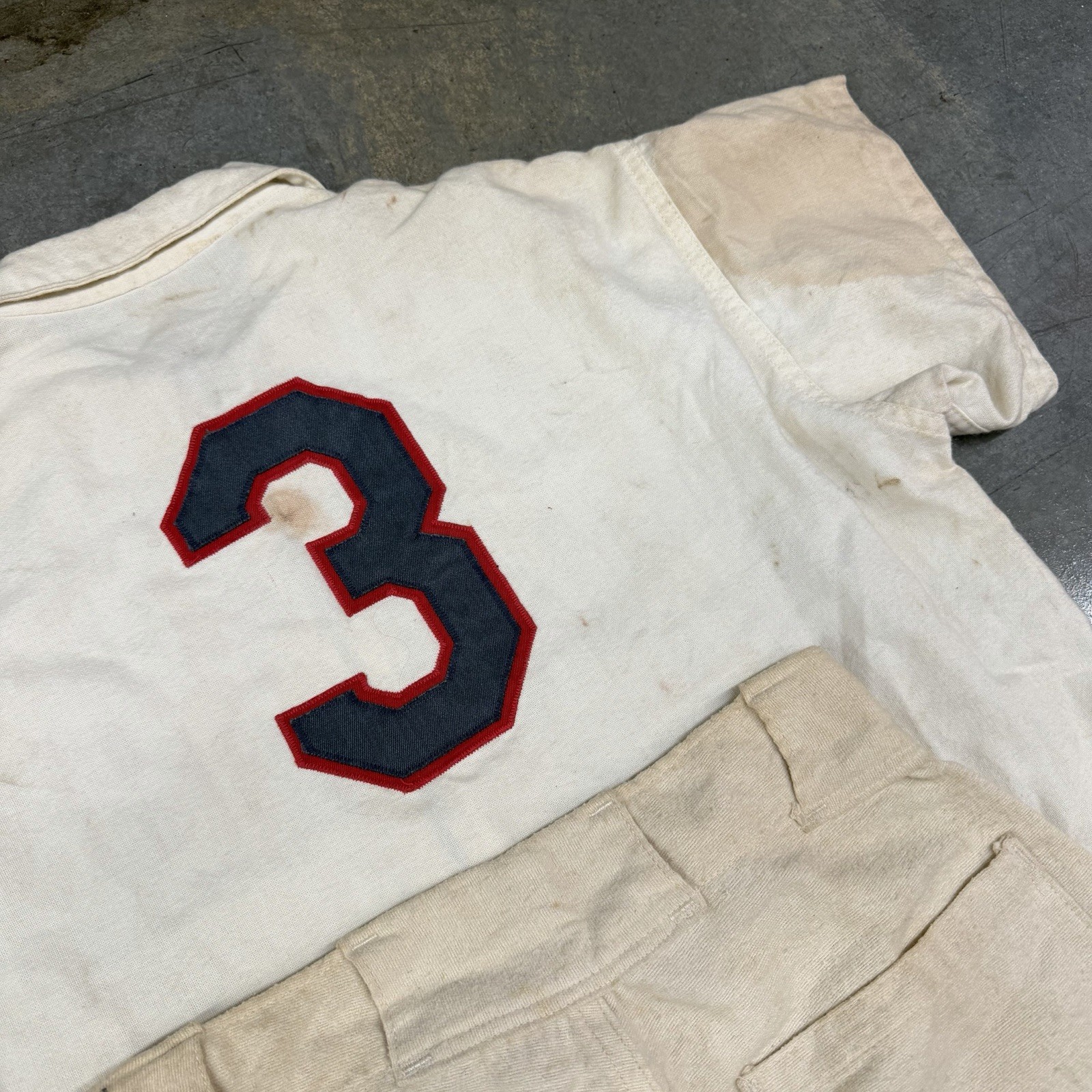 Vintage 50s Rawlings Wool Flannel Baseball Uniform Set Zipper Jersey Sz 40 1768