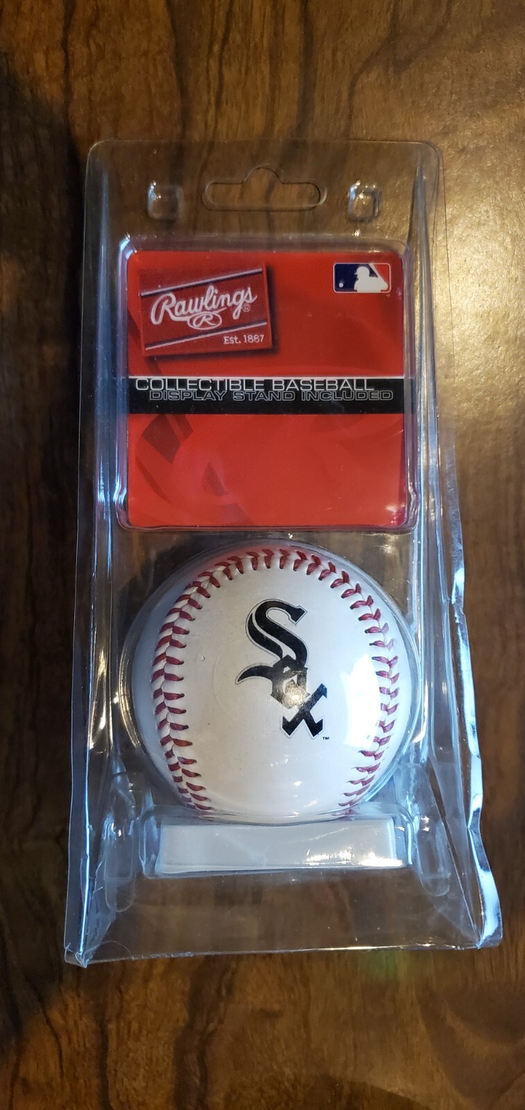 CHICAGO WHITE SOX Official MLB Rawlings Team Logo Baseball with stand Free ship!